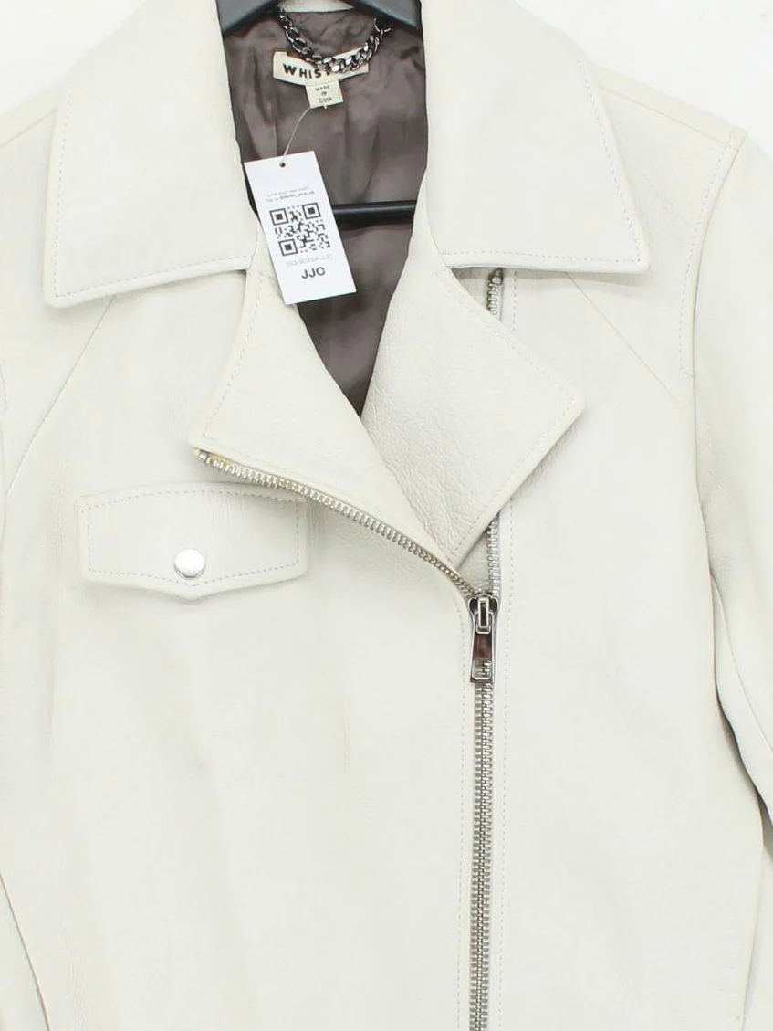 Whistles Motorcycle Jacket jacket cream - Image 3
