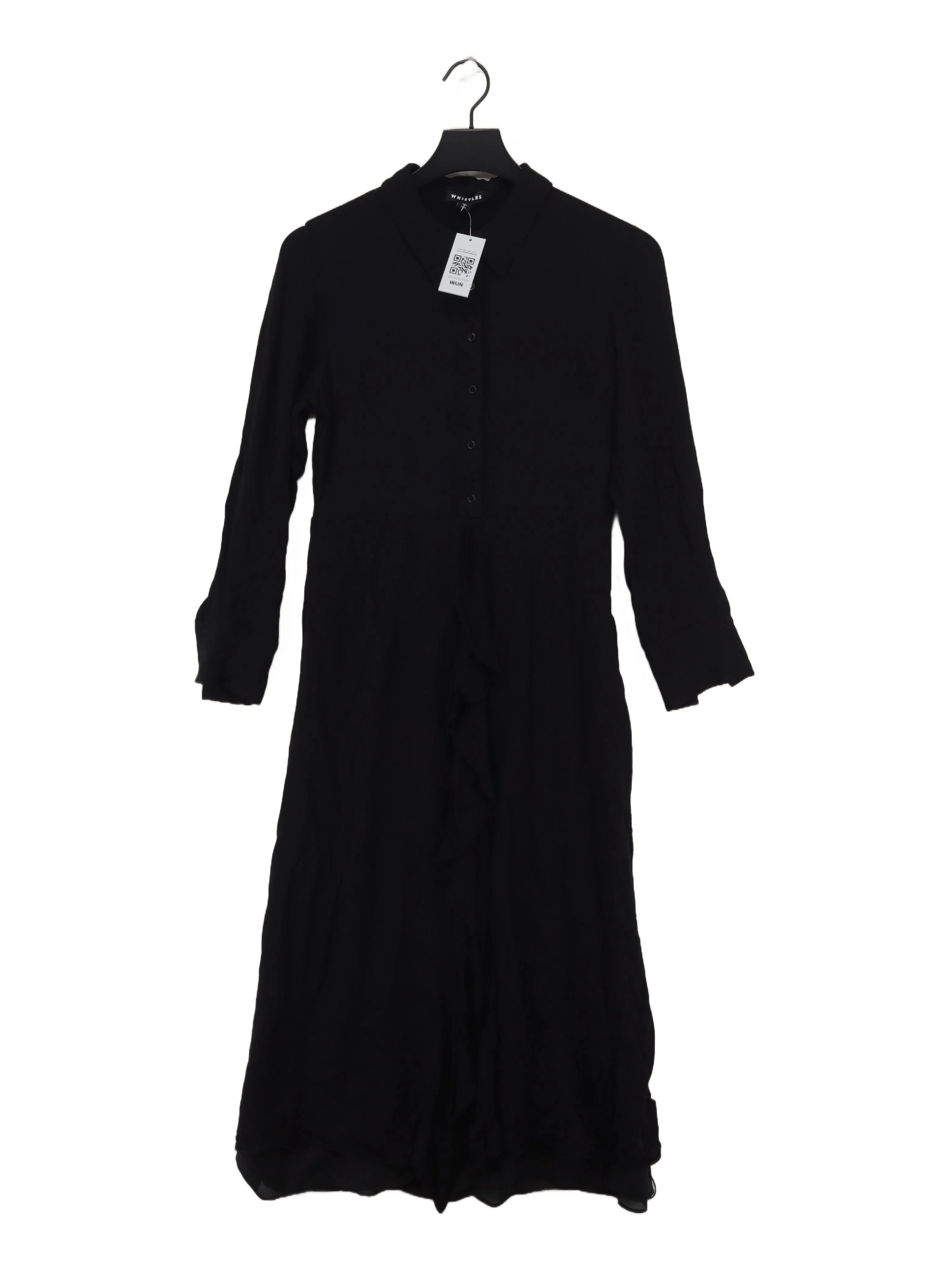 Whistles Shirt Midi Dress UK10 in Black