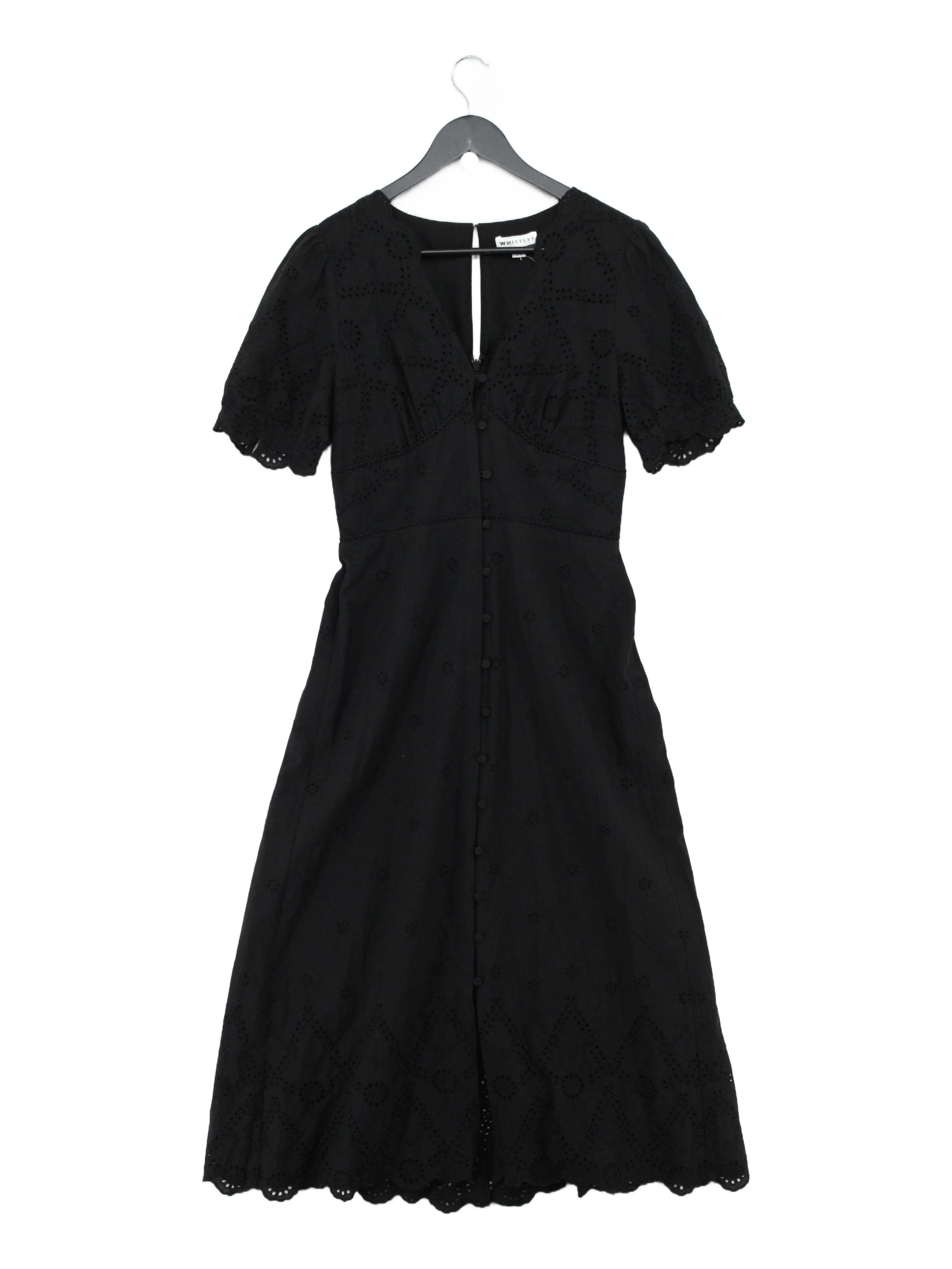 Whistles Shirt Midi Dress UK10 in Black
