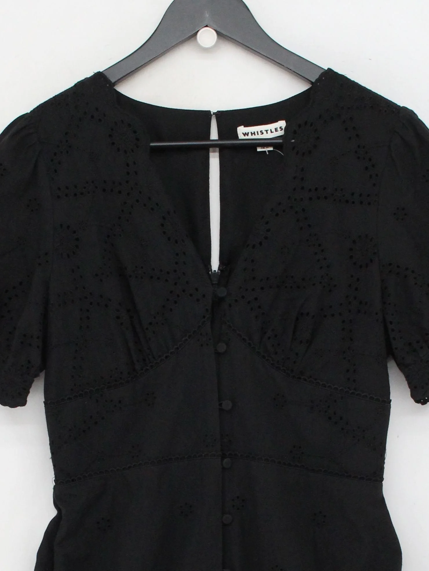 Whistles Shirt Midi Dress UK10 in Black - Image 3