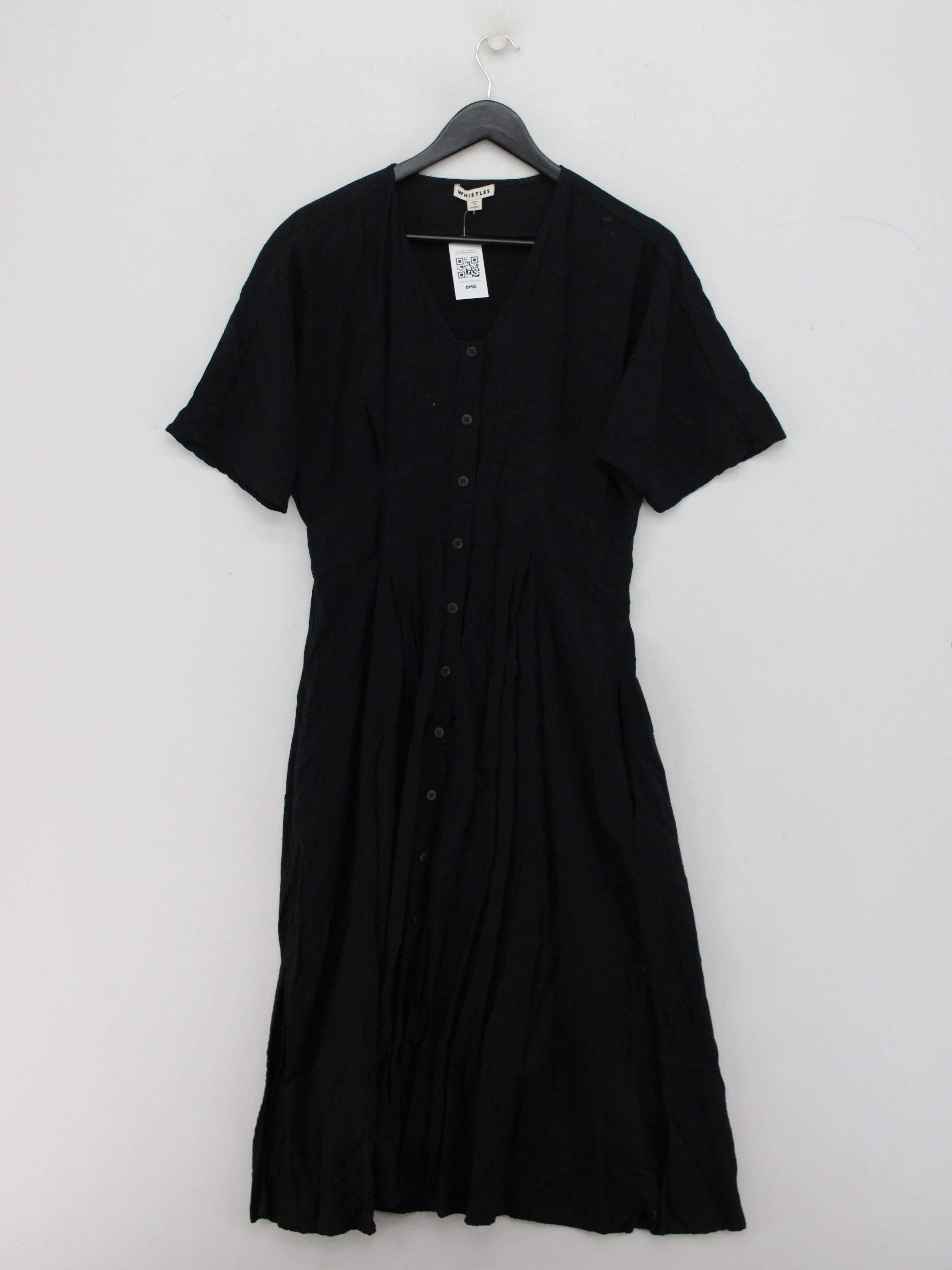 Whistles Shirt Midi Dress UK12 in Black - Image 2