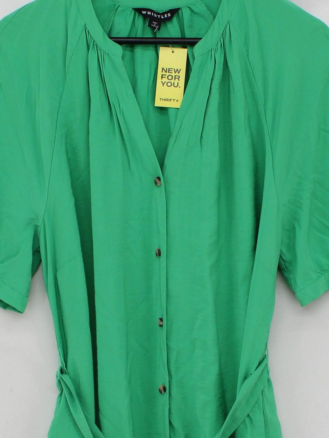 Whistles Shirt Midi Dress UK16 in Green - Image 3