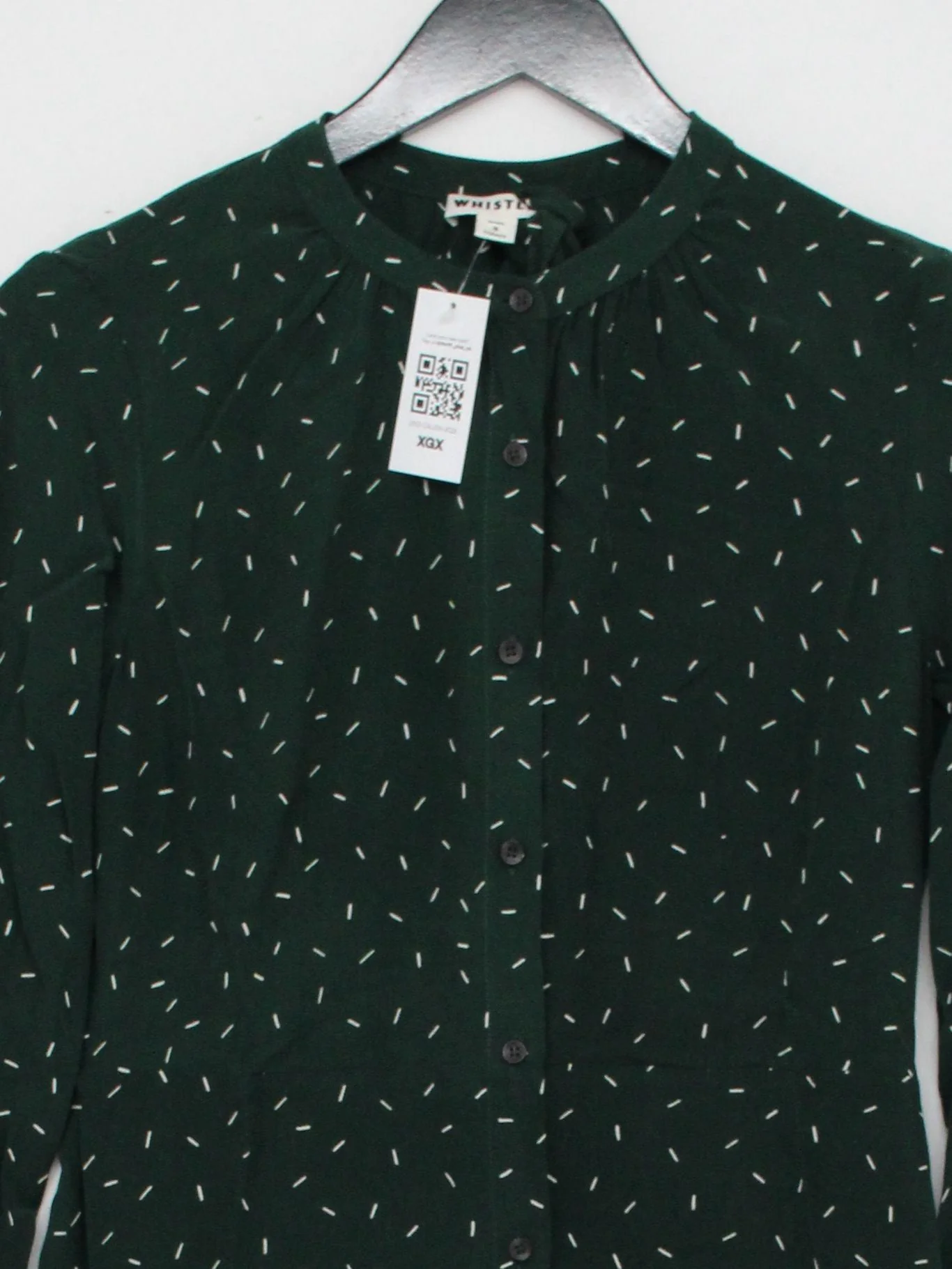 Whistles Shirt Midi Dress UK8 in Green - Image 3