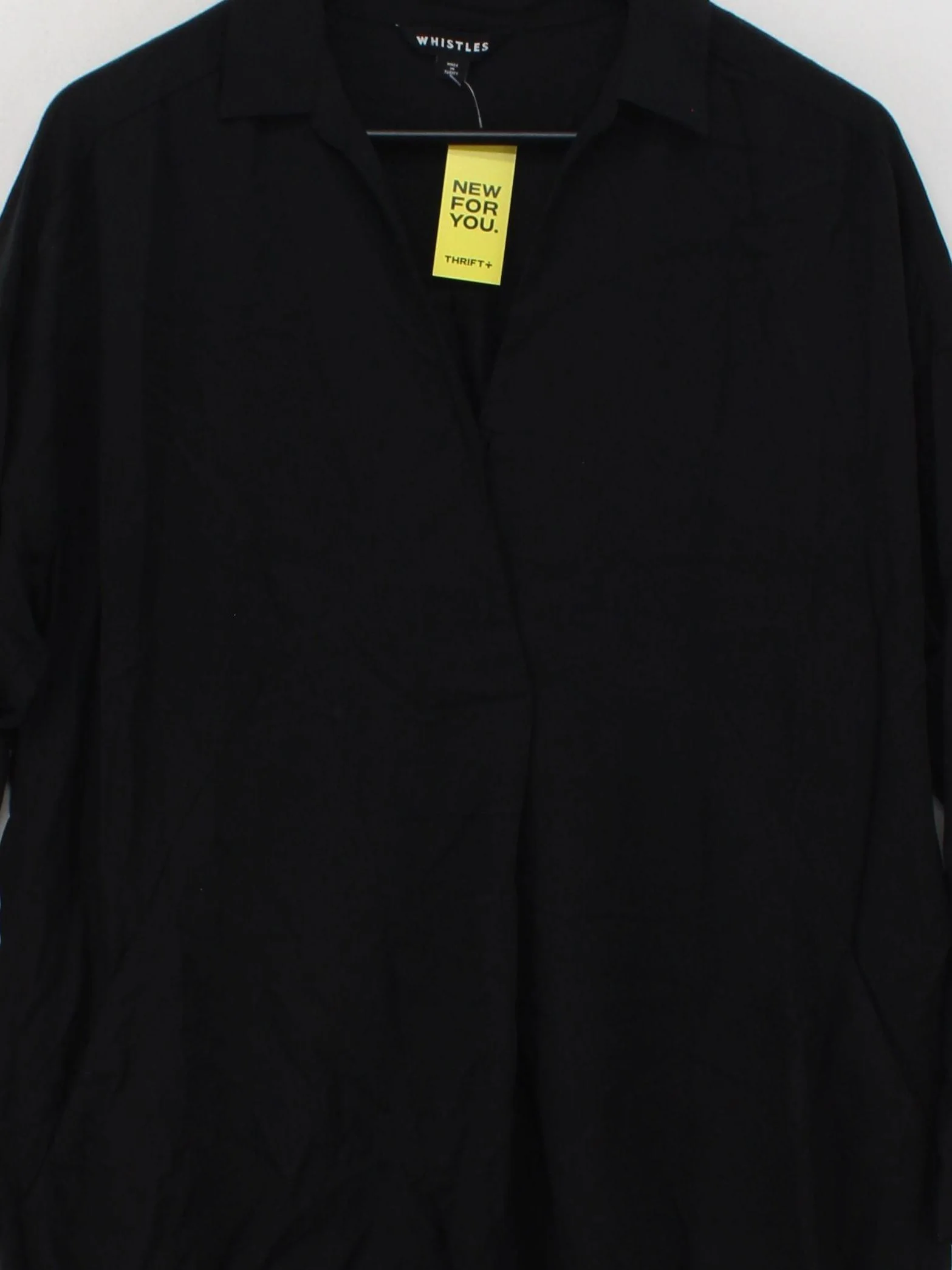 Whistles Shirt Mini Dress M in Black - Image 3