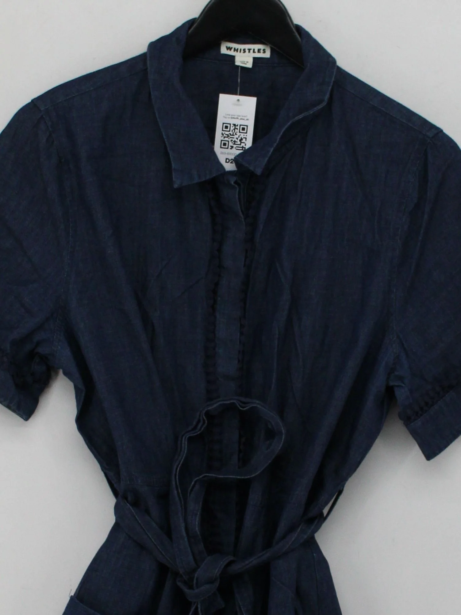 Whistles Shirt Mini Dress UK10 in Blue - Image 3