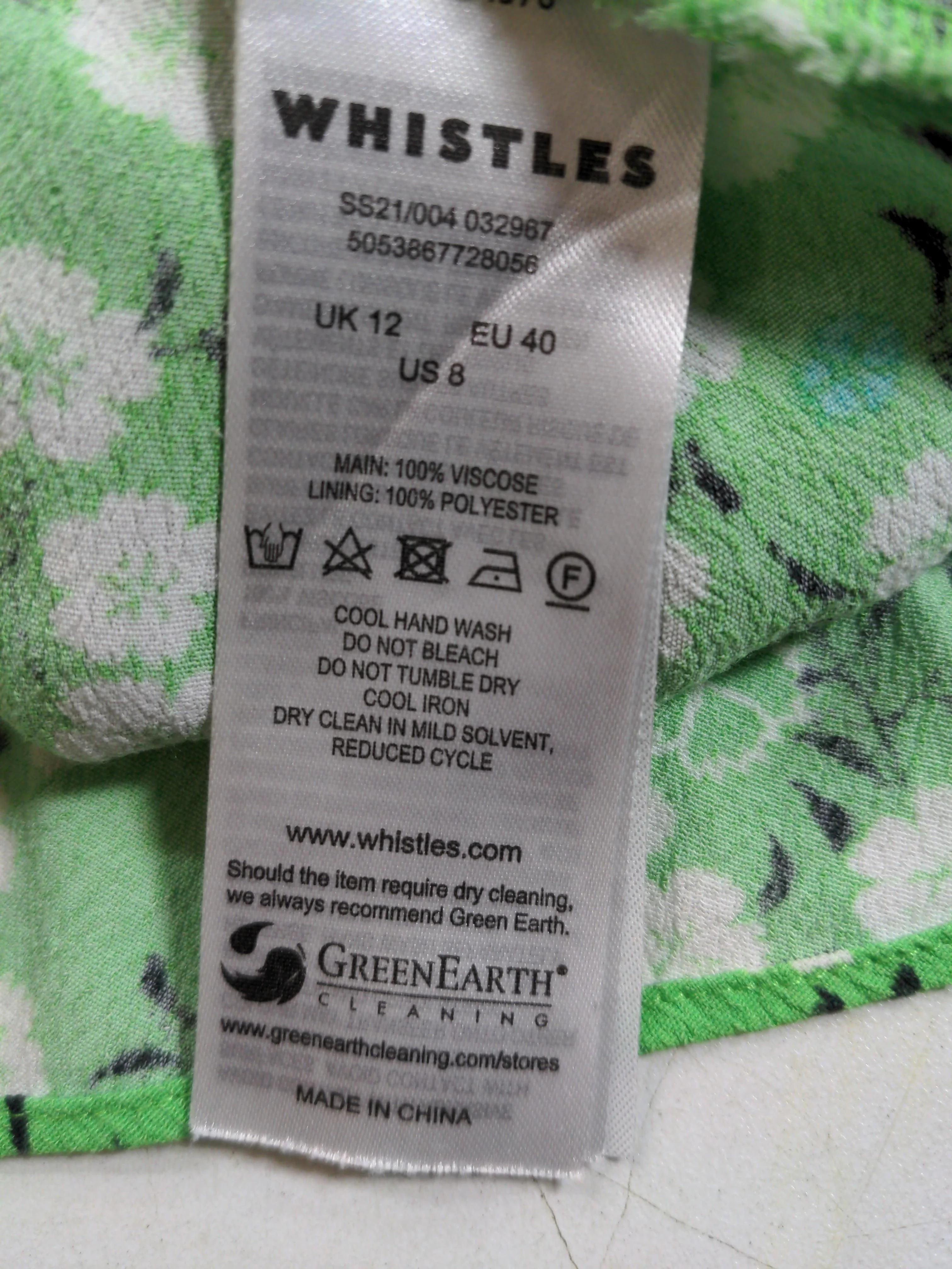 Whistles Shirt Mini Dress UK12 in Green - Image 6