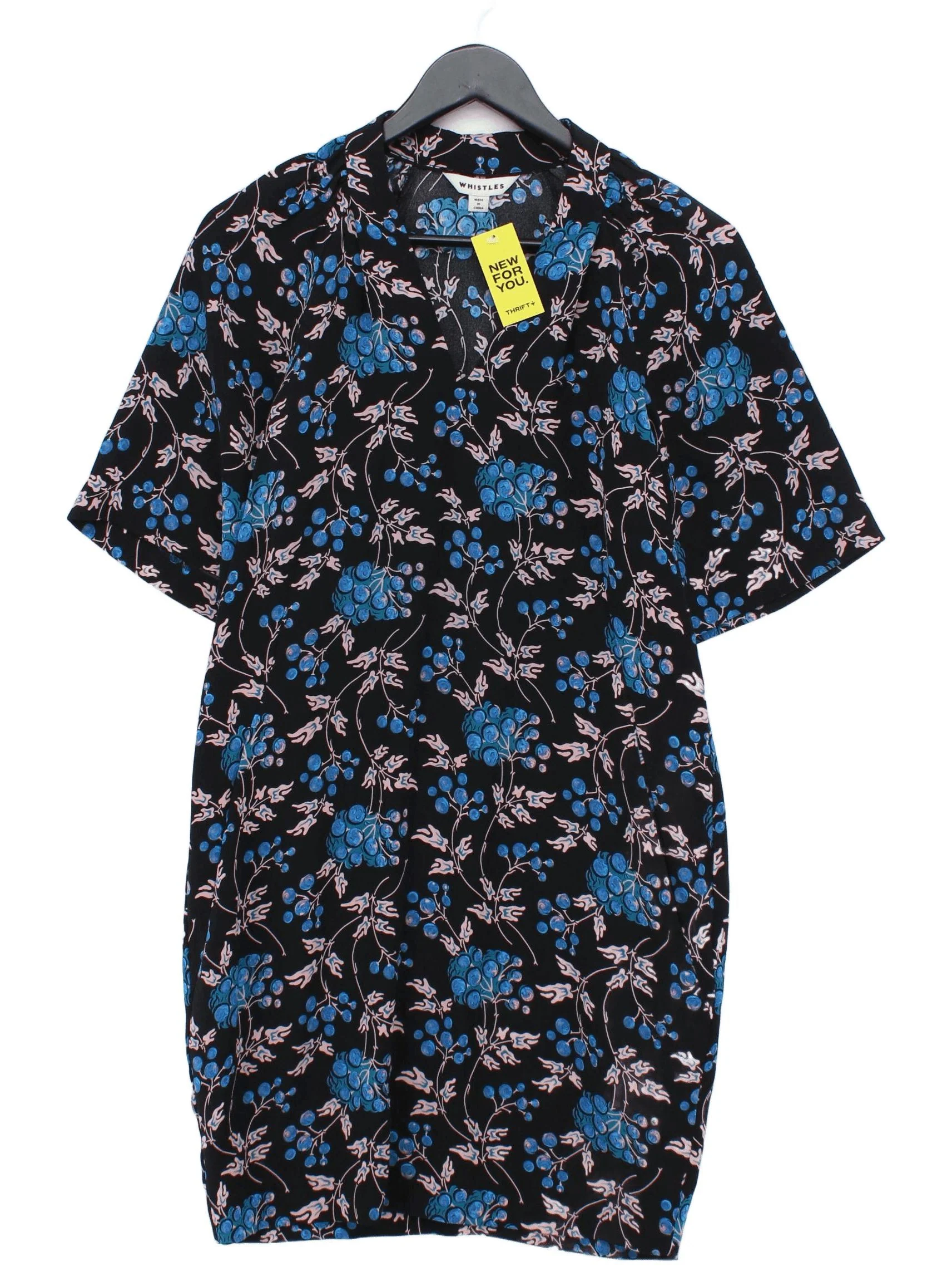 Whistles Shirt Mini Dress UK6 in Black