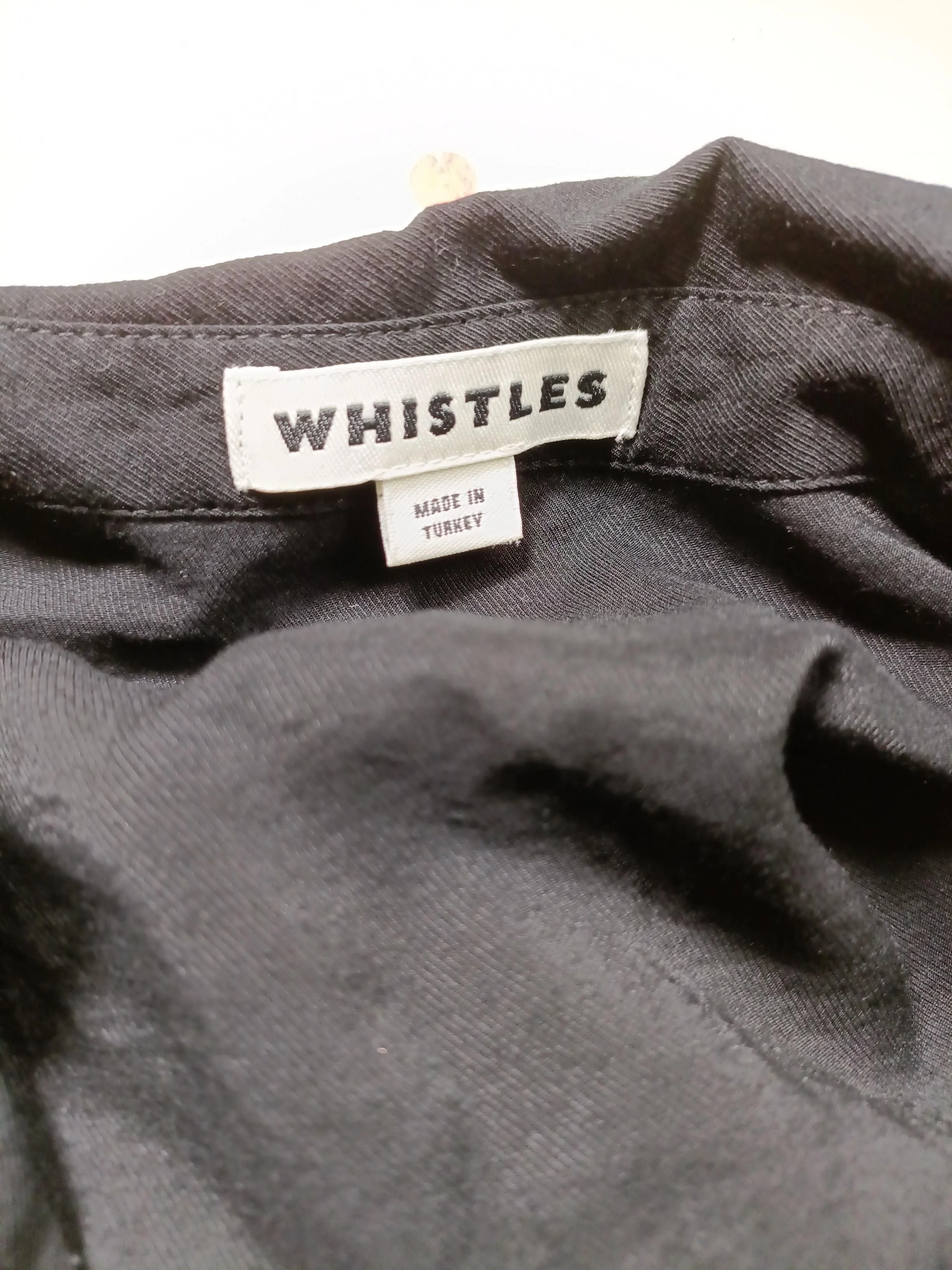 Whistles Shirt Mini Dress UK8 in Black - Image 5