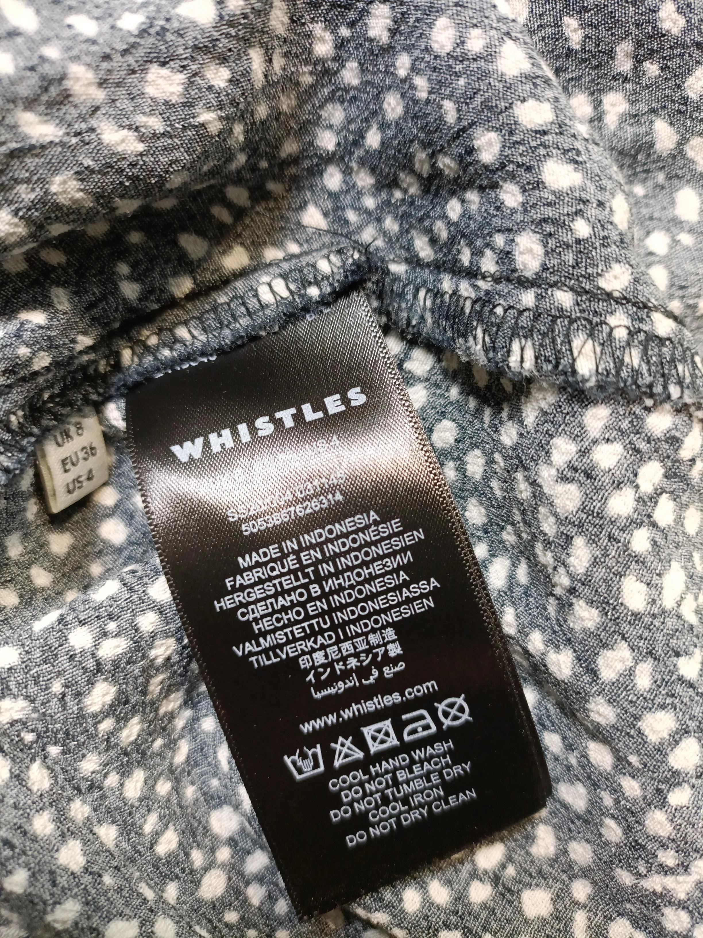 Whistles Shirt Mini Dress UK8 in Blue - Image 6