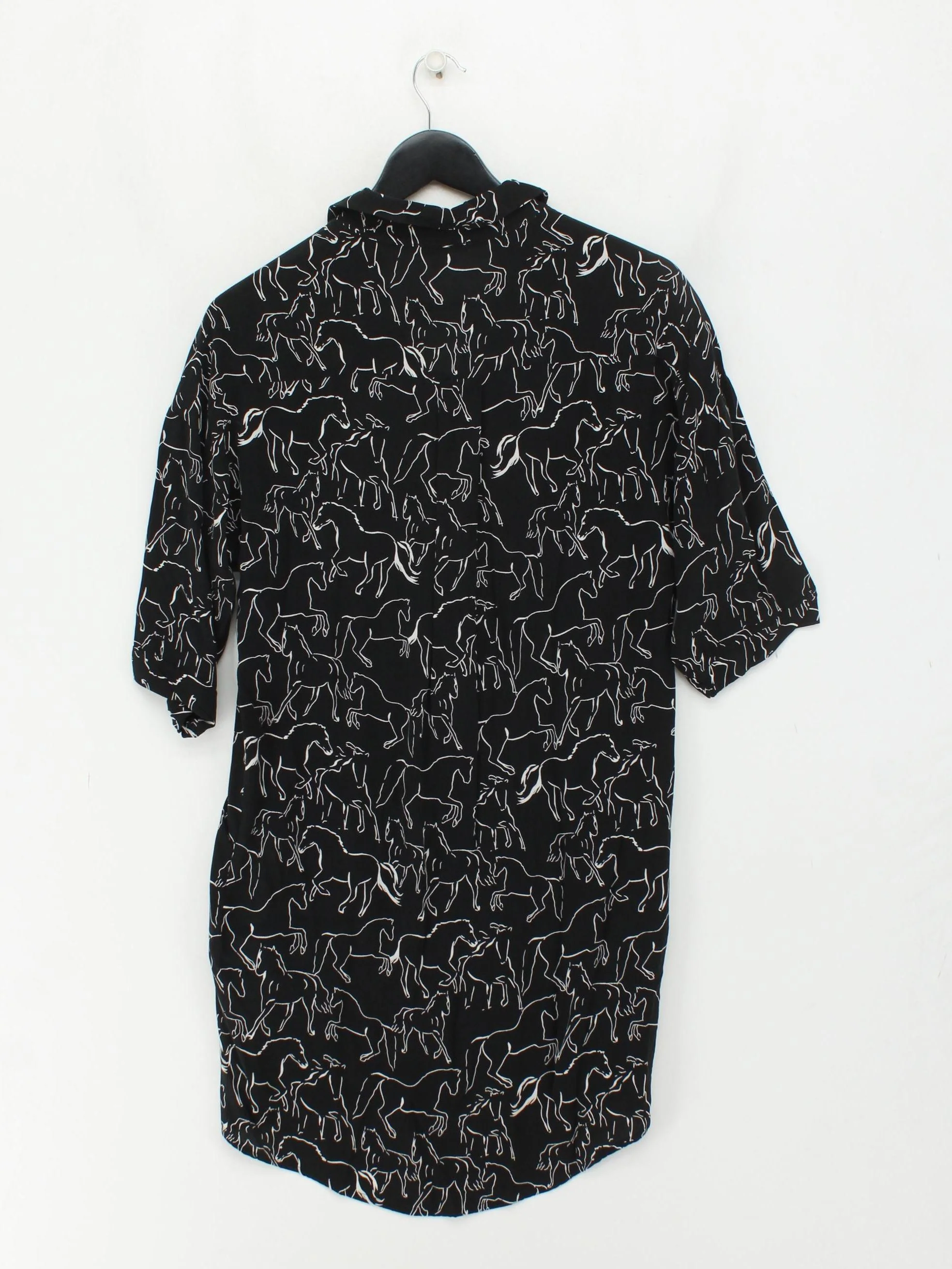 Whistles Shirt Mini Dress XS in Black - Image 2