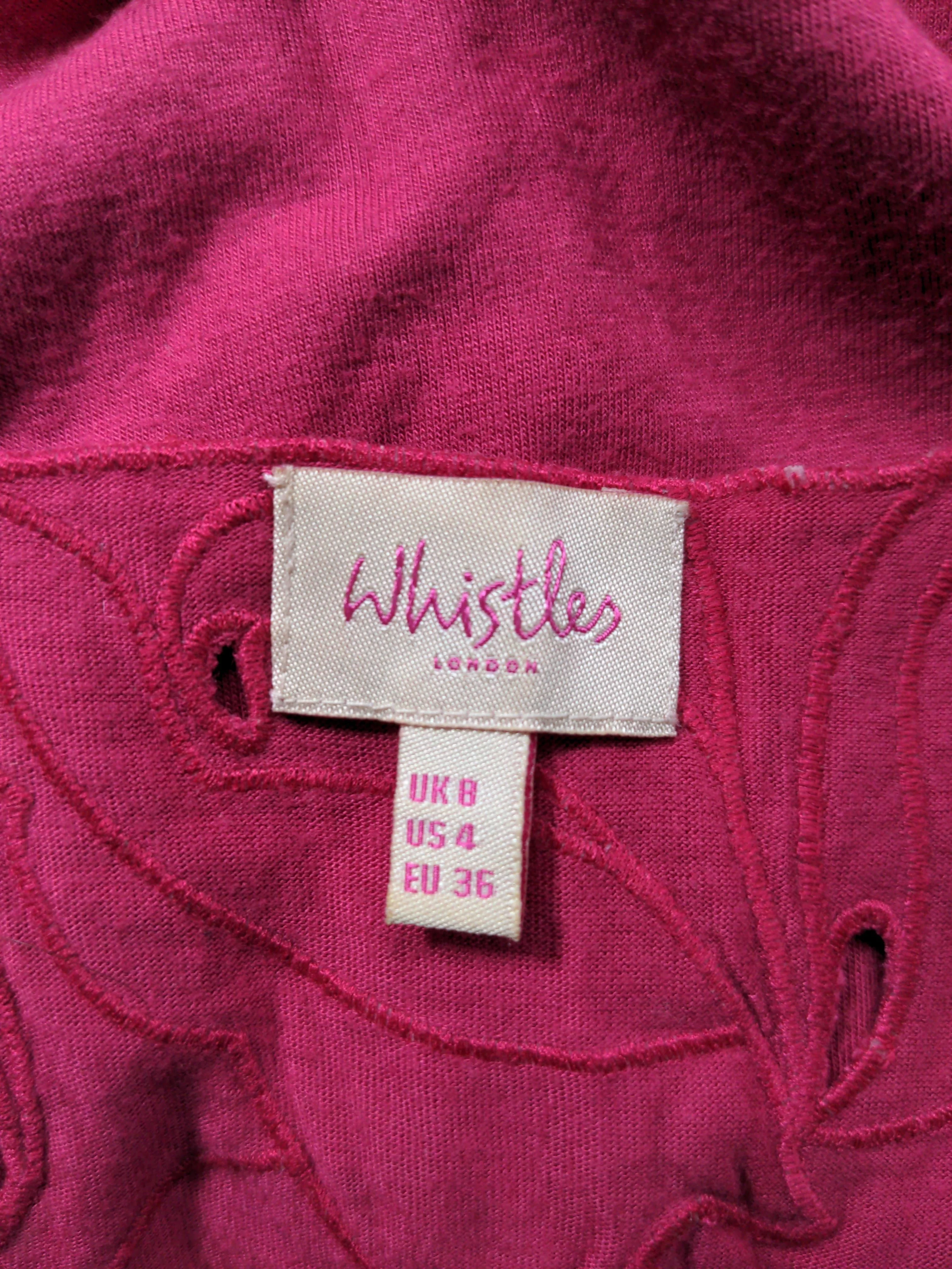 Whistles T-Shirt Mini Dress UK8 in Pink - Image 6