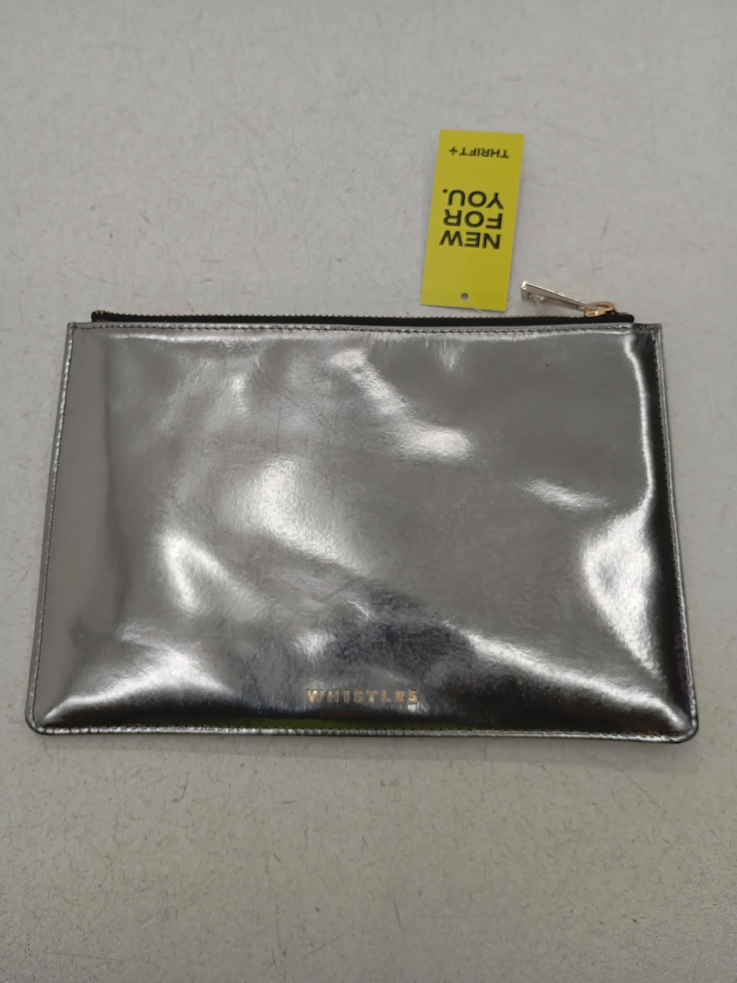 Whistles Women's Bag Silver 100% Faux Leather Clutch - Image 2