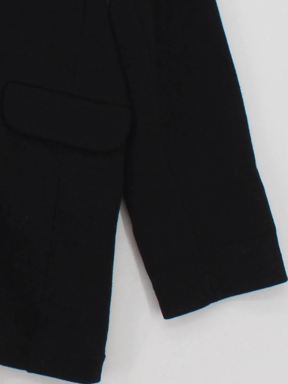 Whistles Women's Blazer UK 12 Black 100% Cotton Overcoat - Image 4