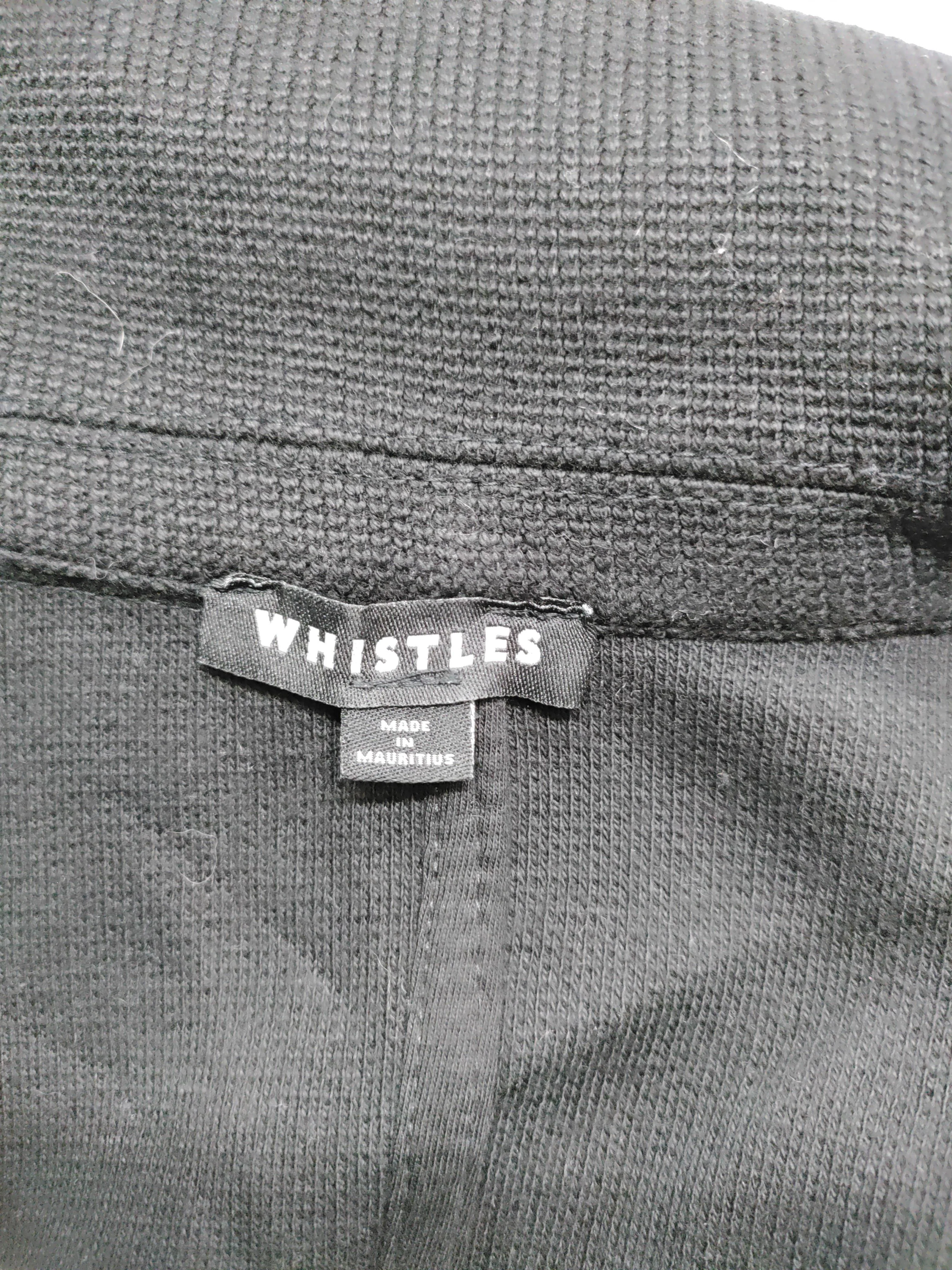 Whistles Women's Blazer UK 12 Black 100% Cotton Overcoat - Image 5