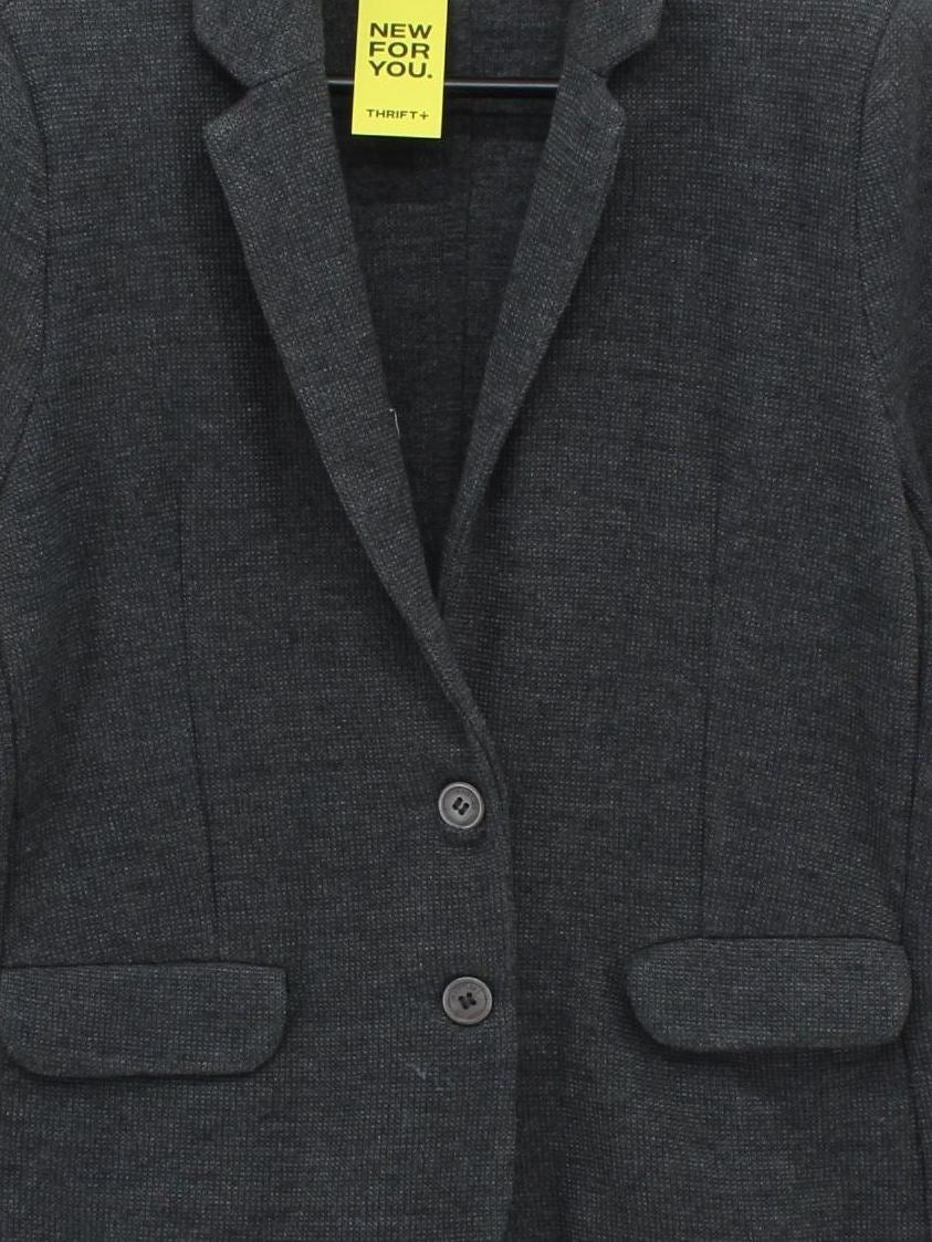 Whistles Women's Blazer UK 12 Grey Polyester with Cotton, Viscose Overcoat - Image 3