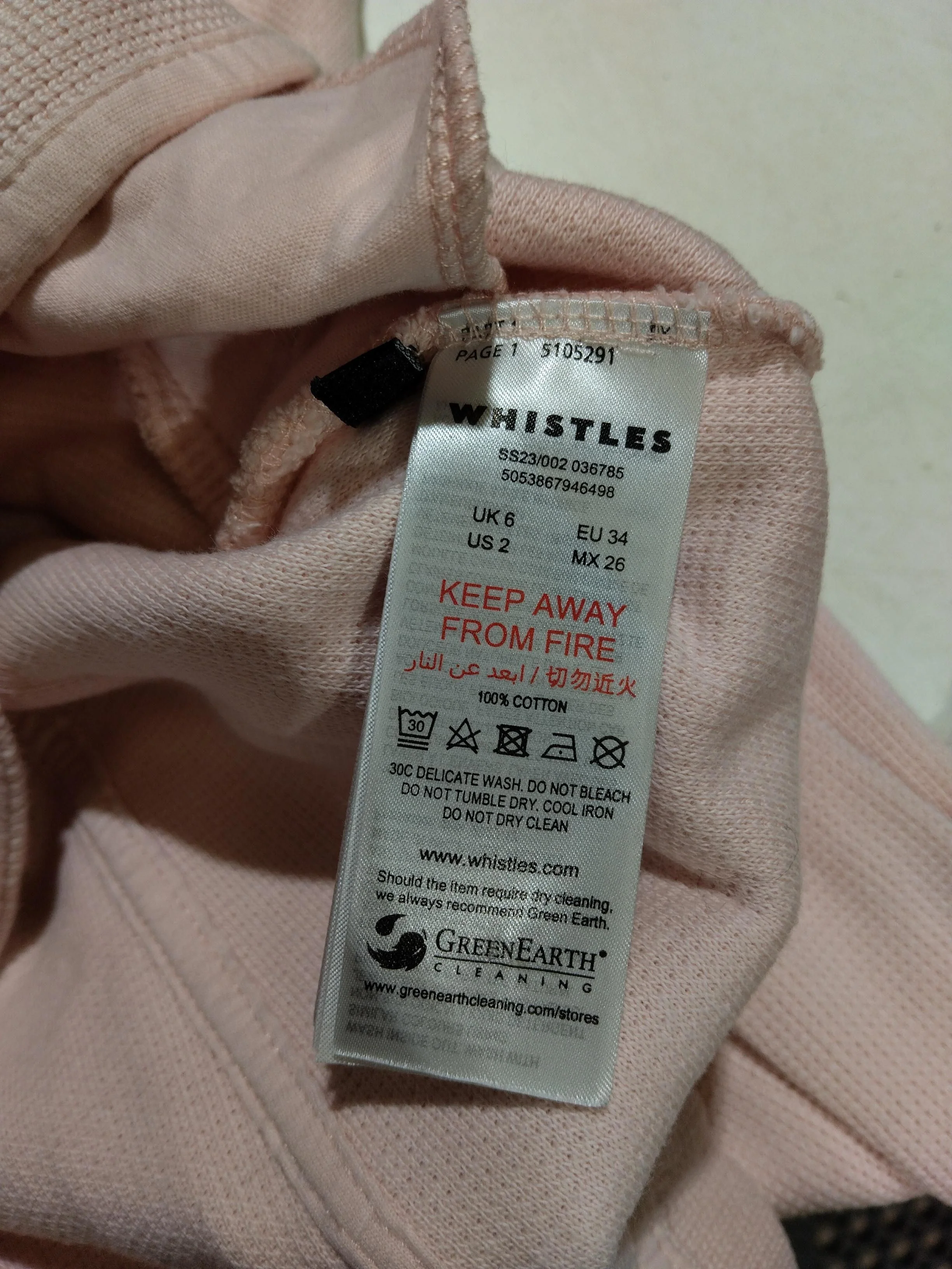 Whistles Women's Blazer UK 6 Pink 100% Cotton Overcoat - Image 6