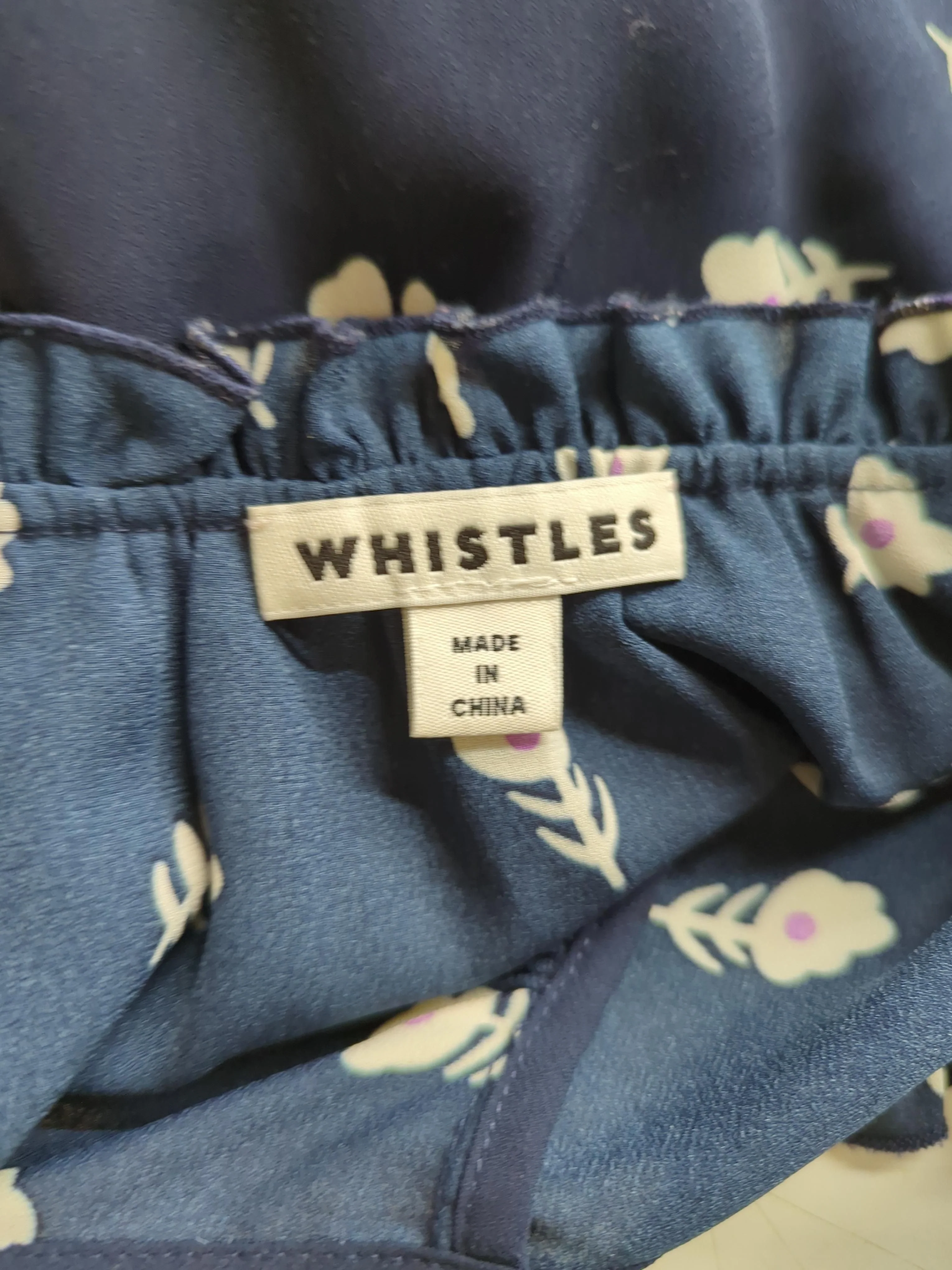 Whistles Women's Blouse UK 10 Blue 100% Polyester Basic - Image 5