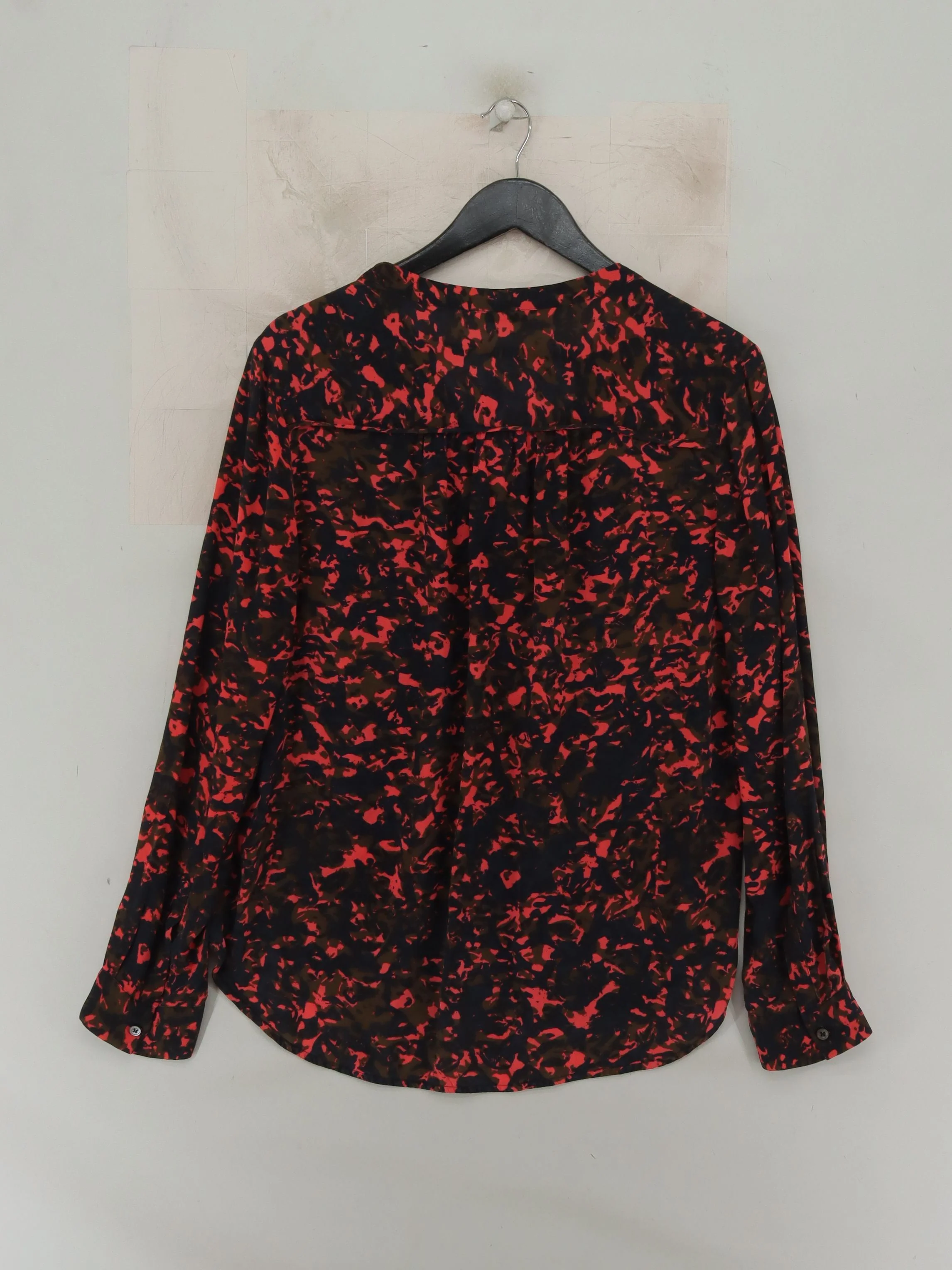 Whistles Women's Blouse UK 16 Multi 100% Other Long Sleeve V-Neck Basic - Image 2