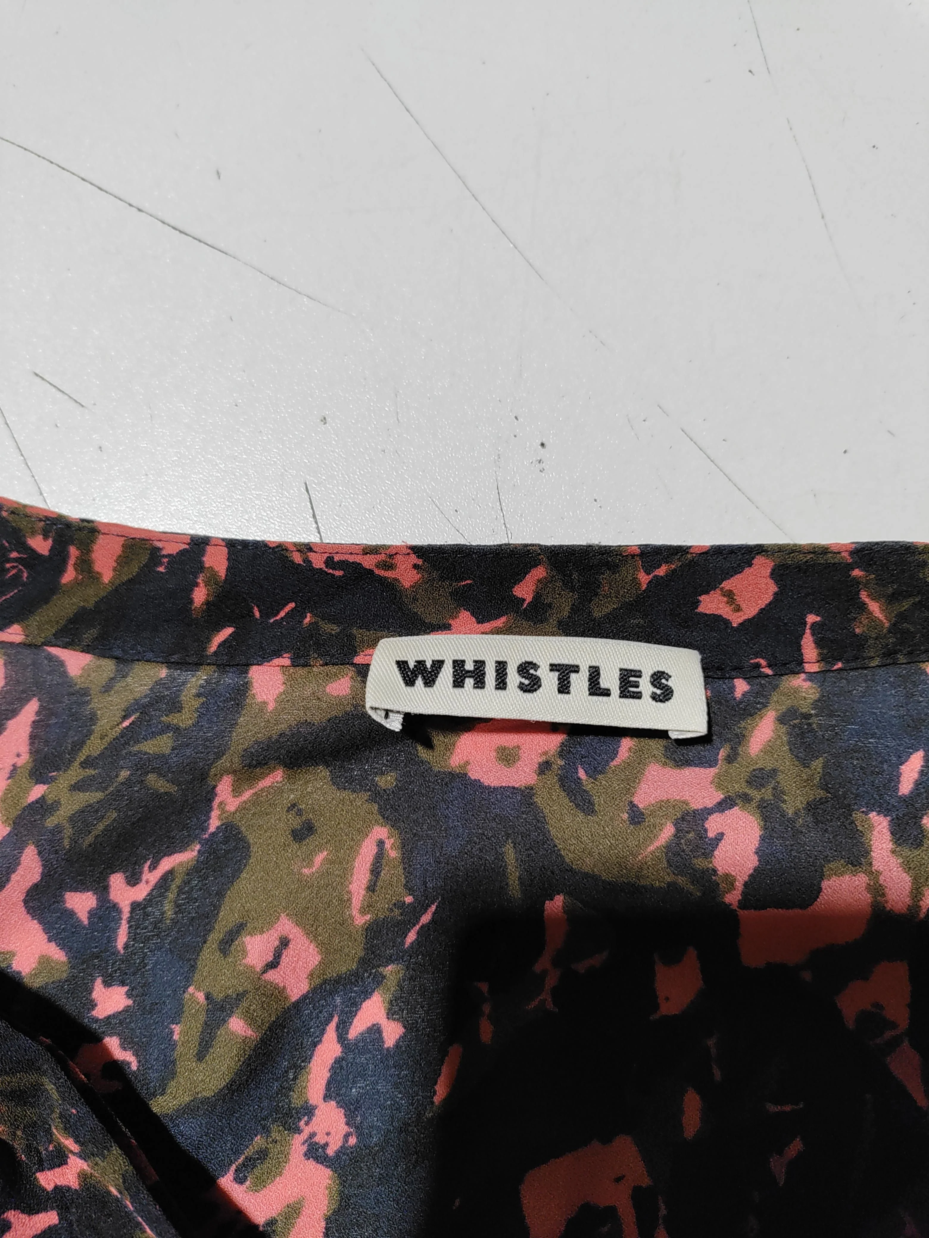 Whistles Women's Blouse UK 16 Multi 100% Other Long Sleeve V-Neck Basic - Image 5