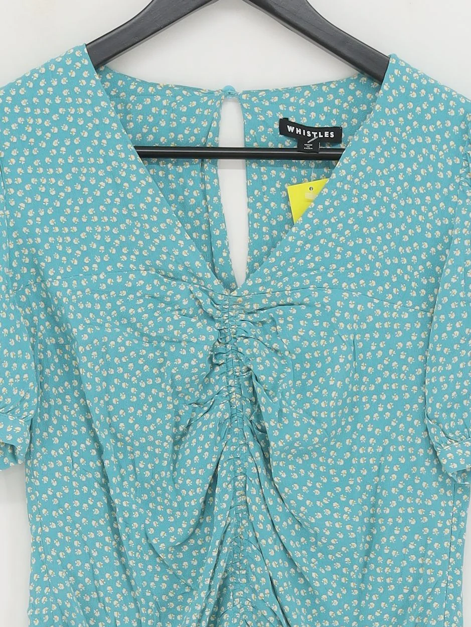 Whistles Women's Blouse UK 8 Blue Viscose with Other Basic - Image 3