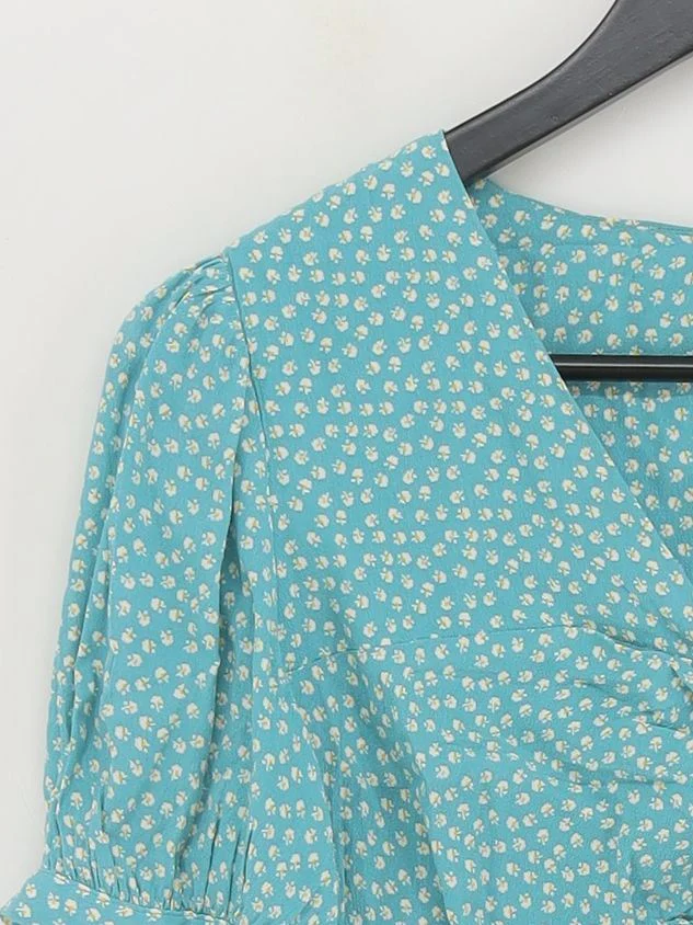 Whistles Women's Blouse UK 8 Blue Viscose with Other Basic - Image 4