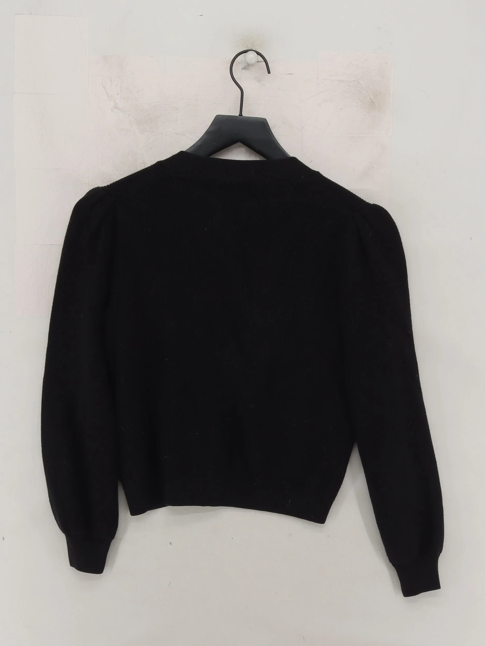 Whistles Women's Cardigan M Black 100% Cotton V-Neck Cardigan - Image 2