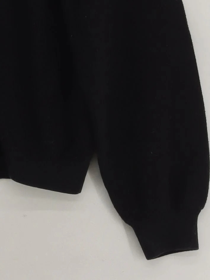 Whistles Women's Cardigan M Black 100% Cotton V-Neck Cardigan - Image 4