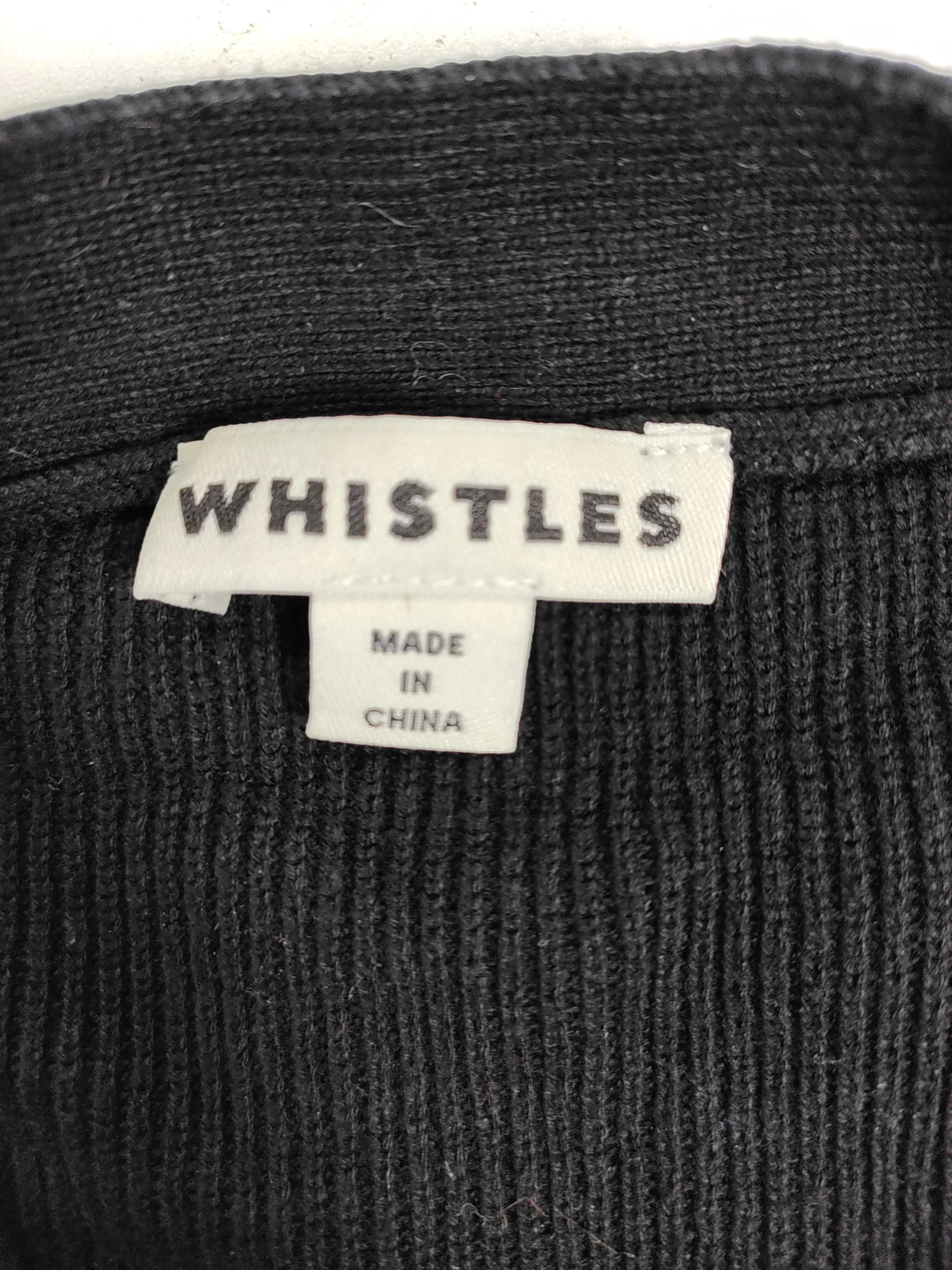 Whistles Women's Cardigan M Black 100% Cotton V-Neck Cardigan - Image 5