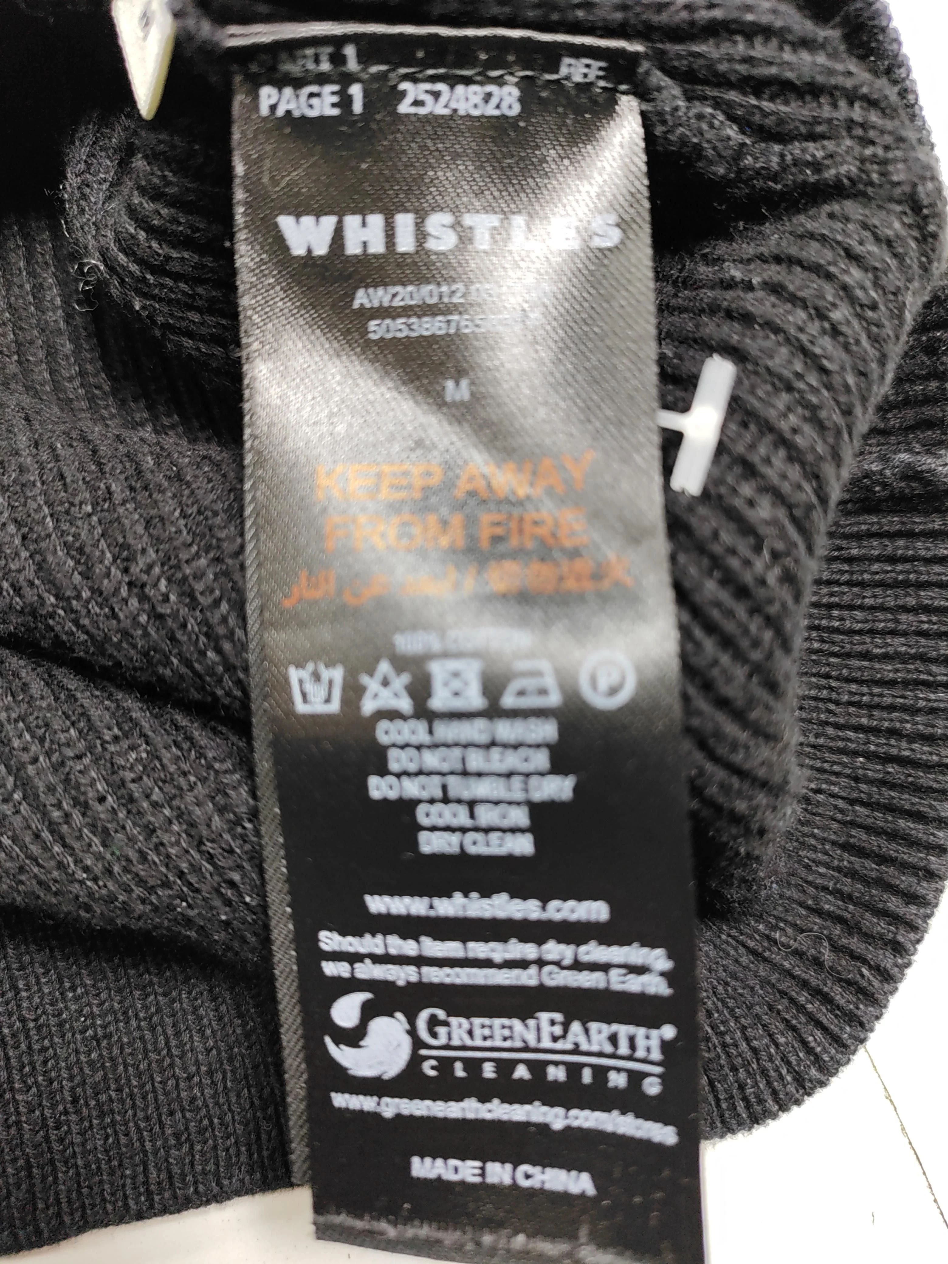 Whistles Women's Cardigan M Black 100% Cotton V-Neck Cardigan - Image 6