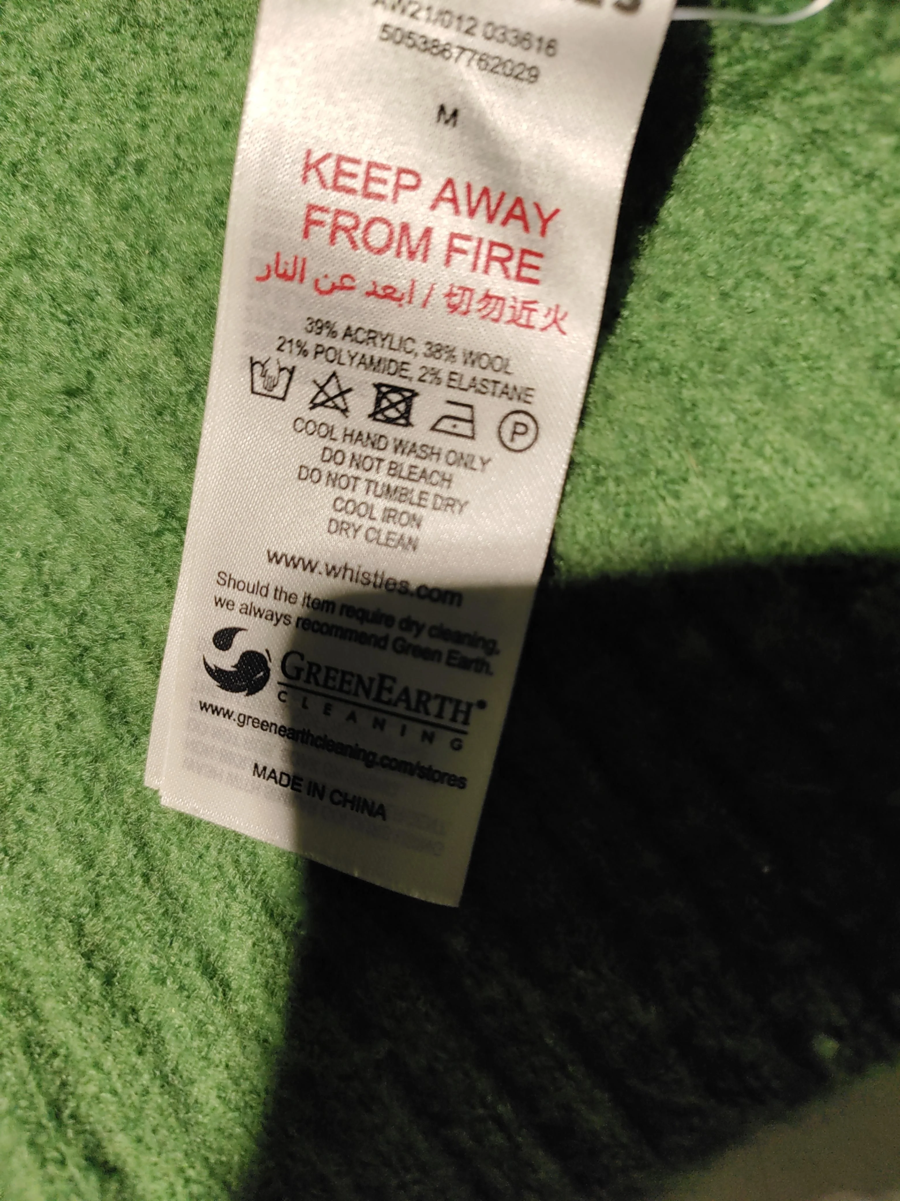 Whistles Women's Cardigan M Green Wool - Image 7