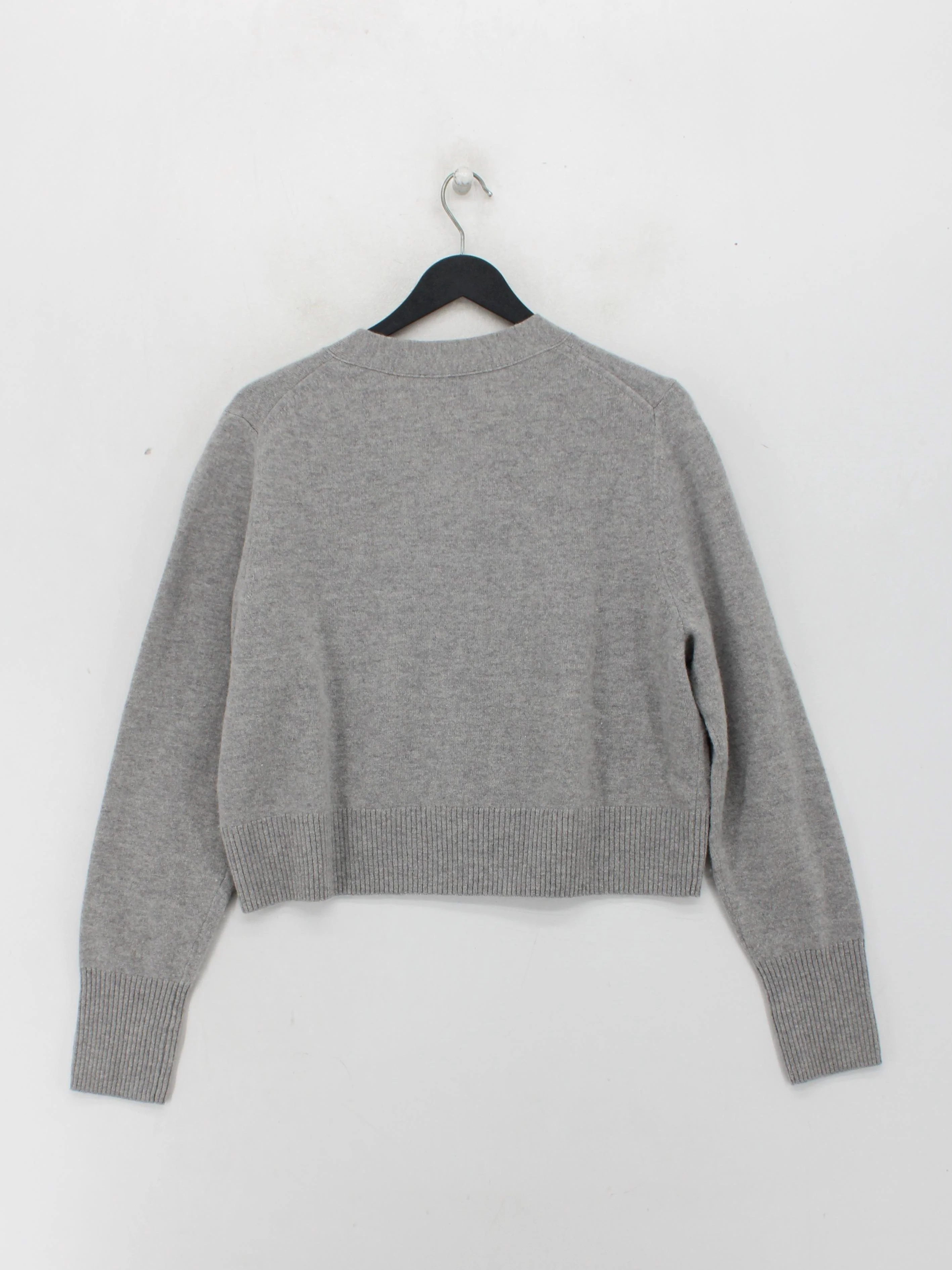 Whistles Women's Cardigan M Grey 100% Wool V-Neck Cardigan - Image 2