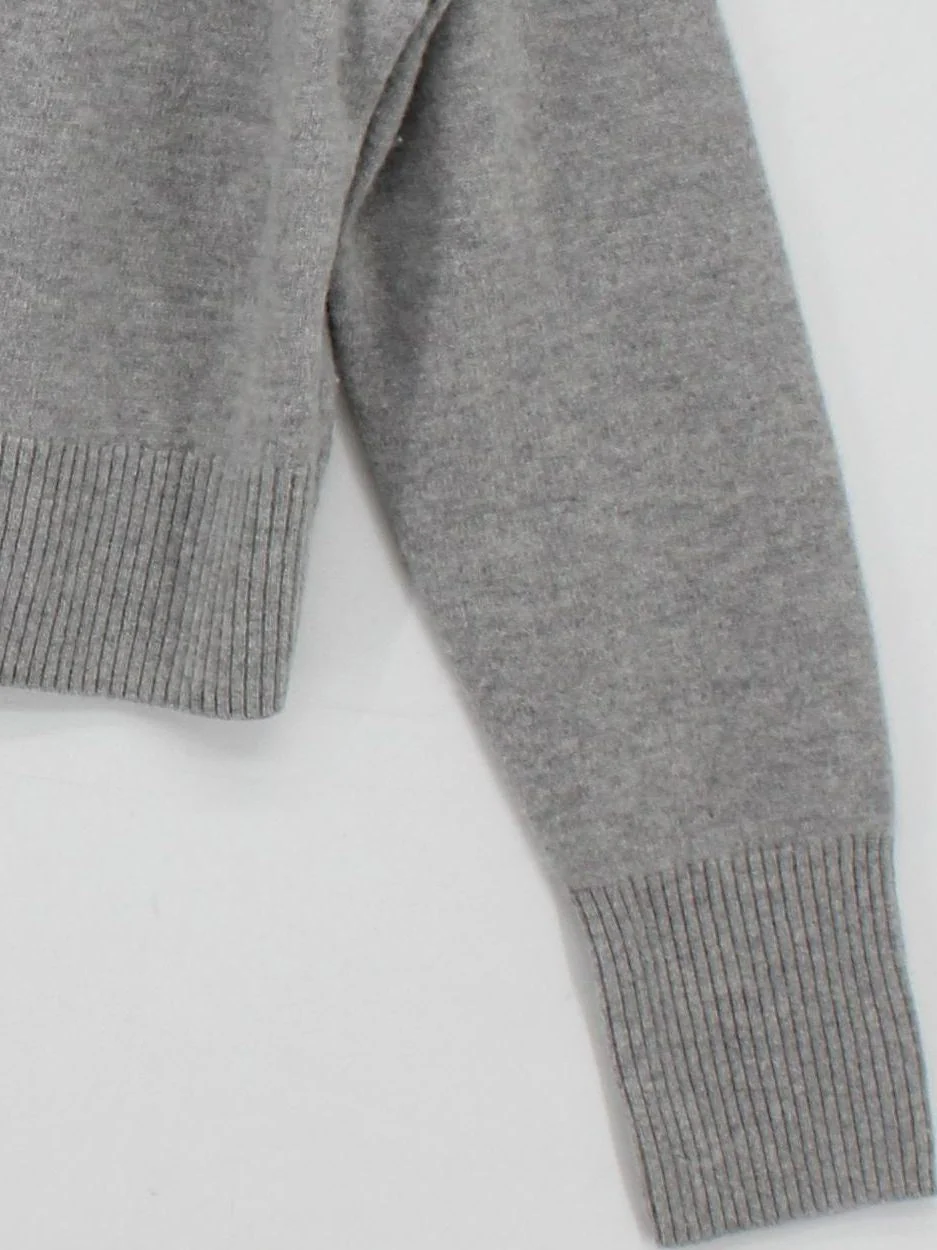 Whistles Women's Cardigan M Grey 100% Wool V-Neck Cardigan - Image 4