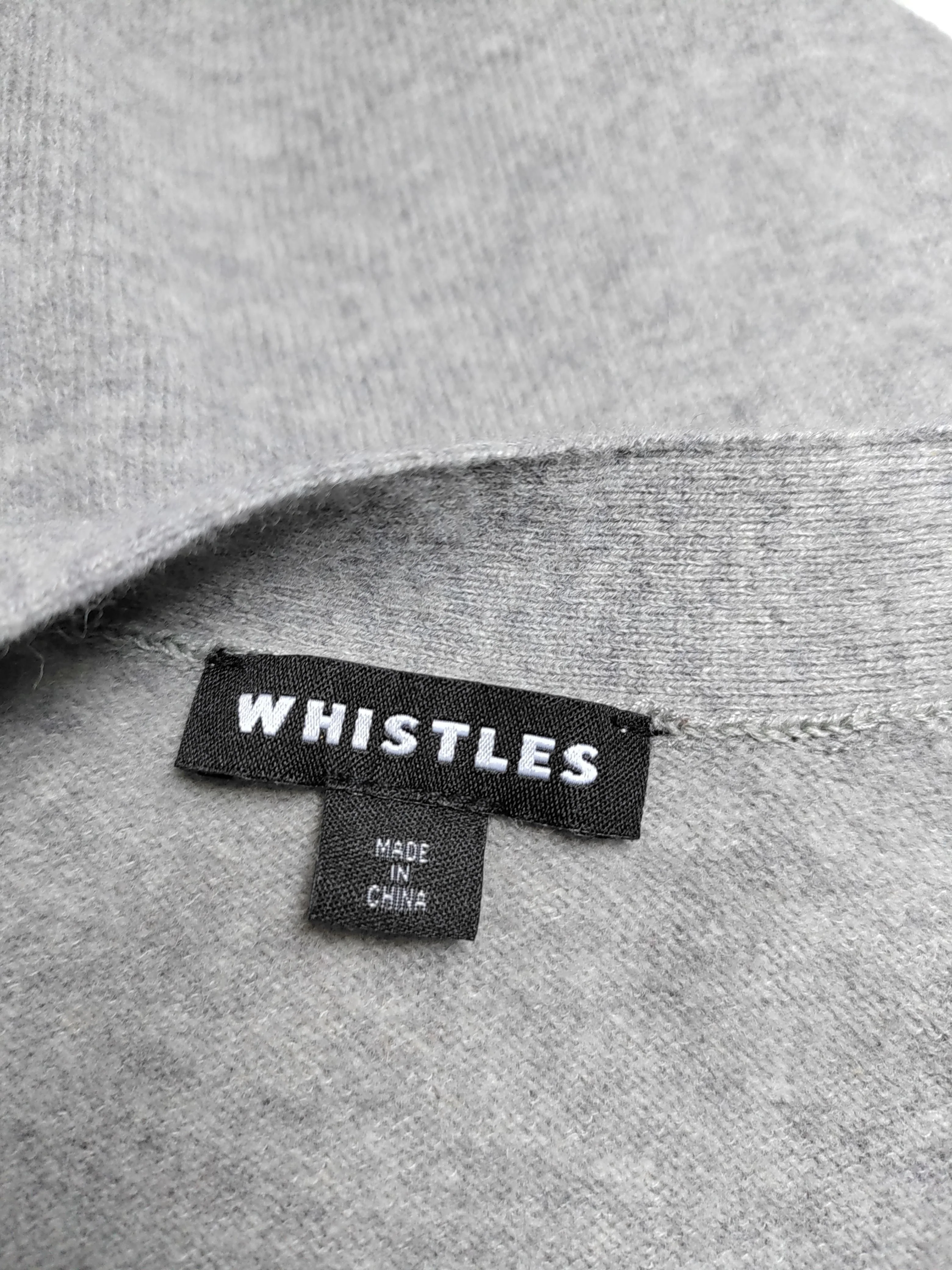 Whistles Women's Cardigan M Grey 100% Wool V-Neck Cardigan - Image 6