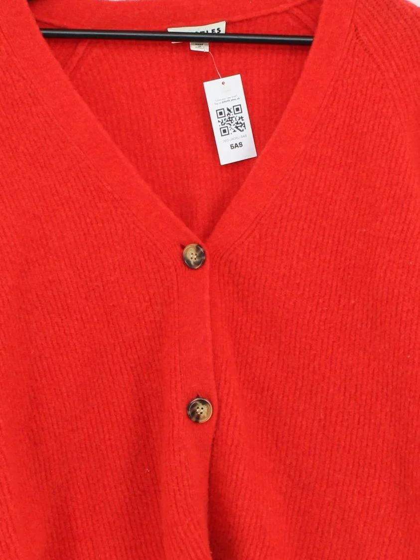 Whistles Women's Cardigan M Red 100% Other V-Neck Cardigan - Image 3