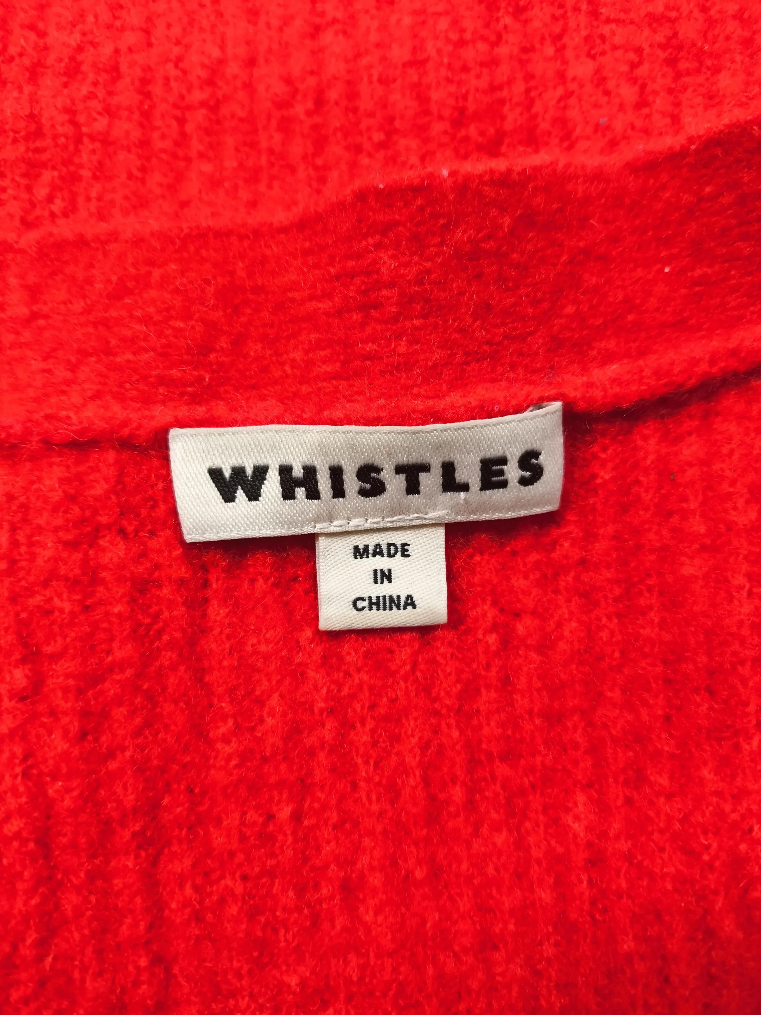 Whistles Women's Cardigan M Red 100% Other V-Neck Cardigan - Image 5