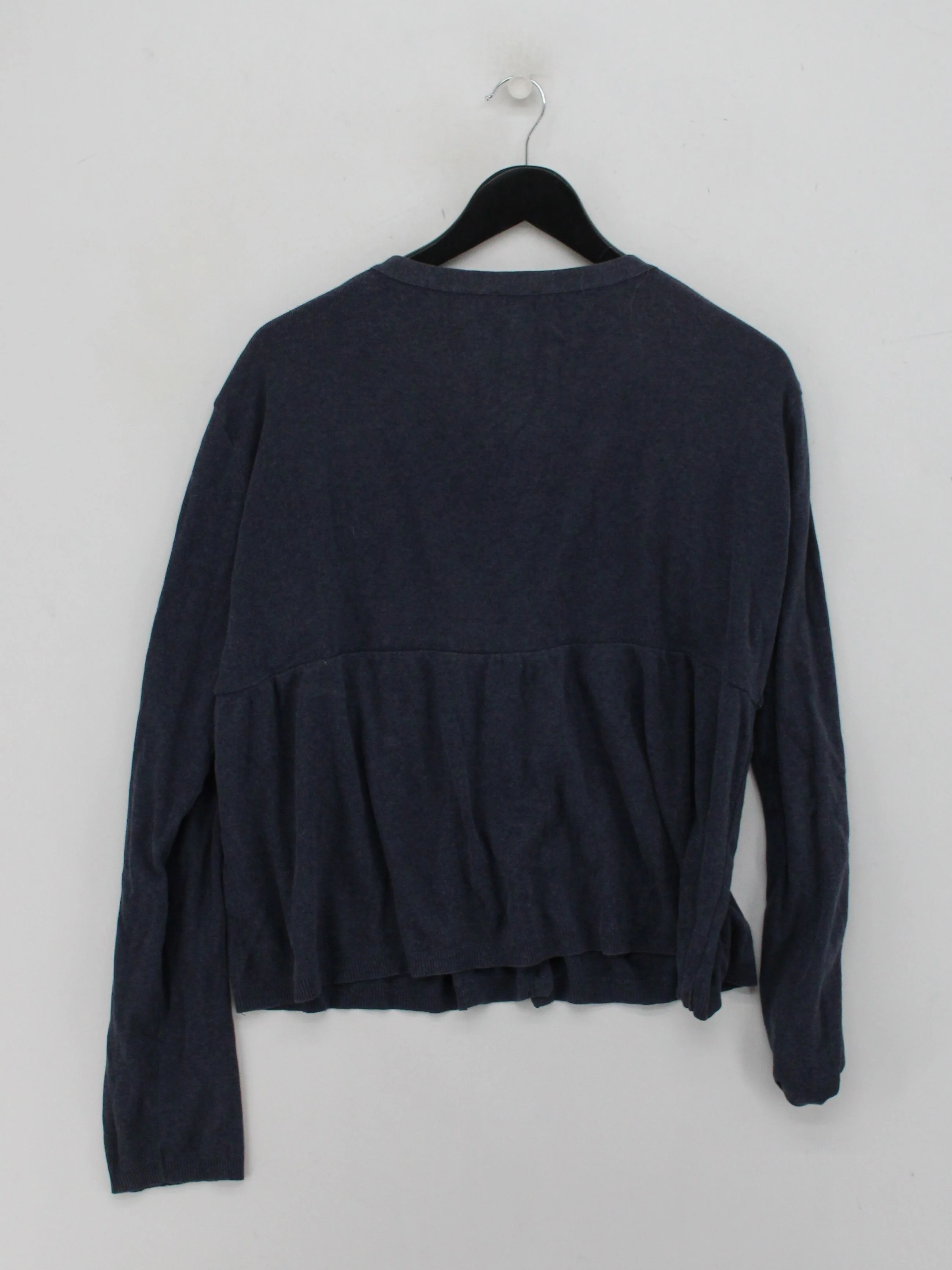 Whistles Women's Cardigan S Blue 100% Cotton Round Neck Cardigan - Image 2