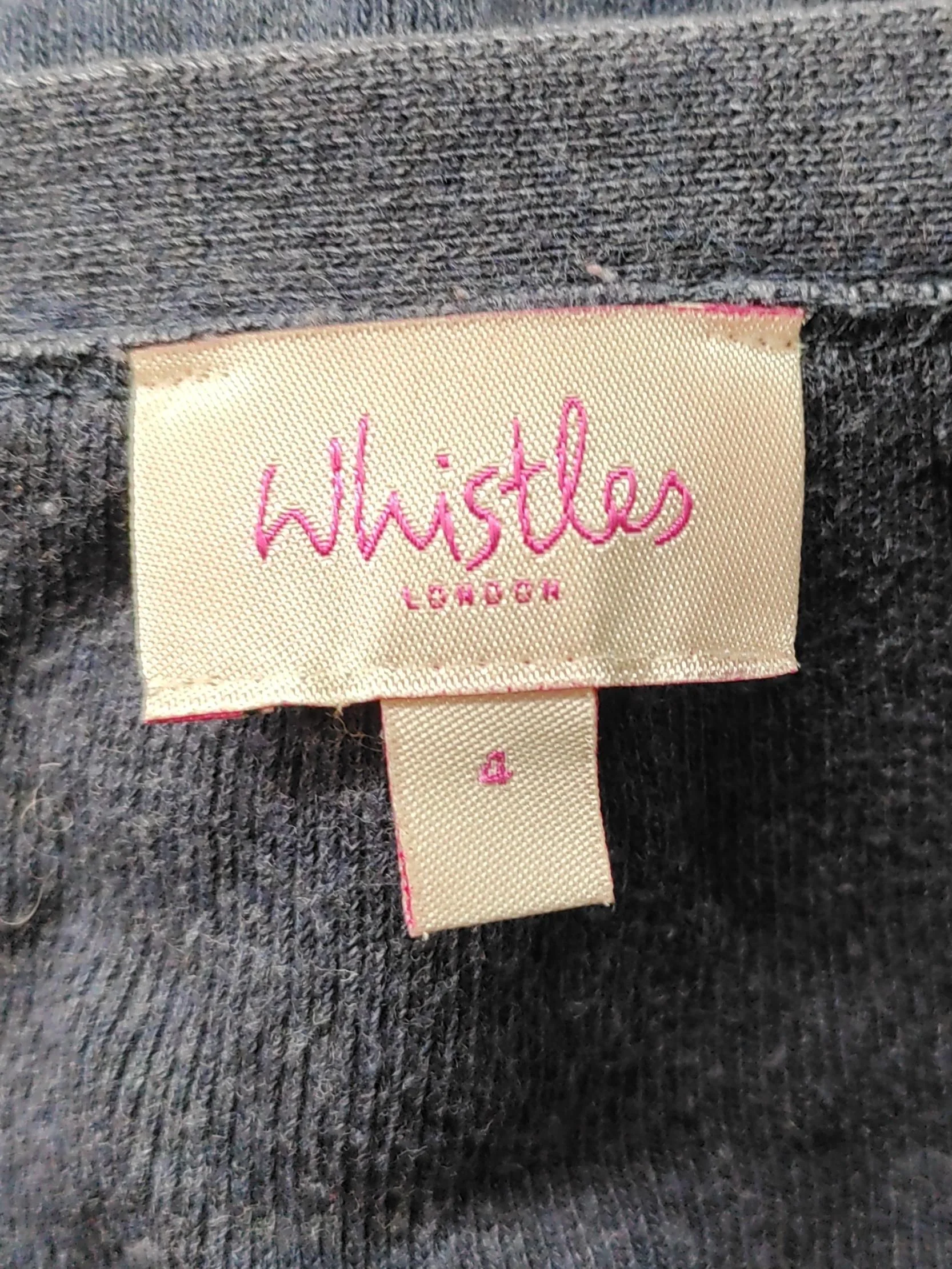 Whistles Women's Cardigan S Blue 100% Cotton Round Neck Cardigan - Image 5