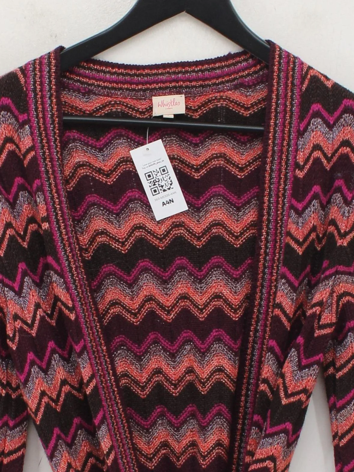 Whistles Women's Cardigan S Multi Wool with Nylon, Polyester, Other Cardigan - Image 3