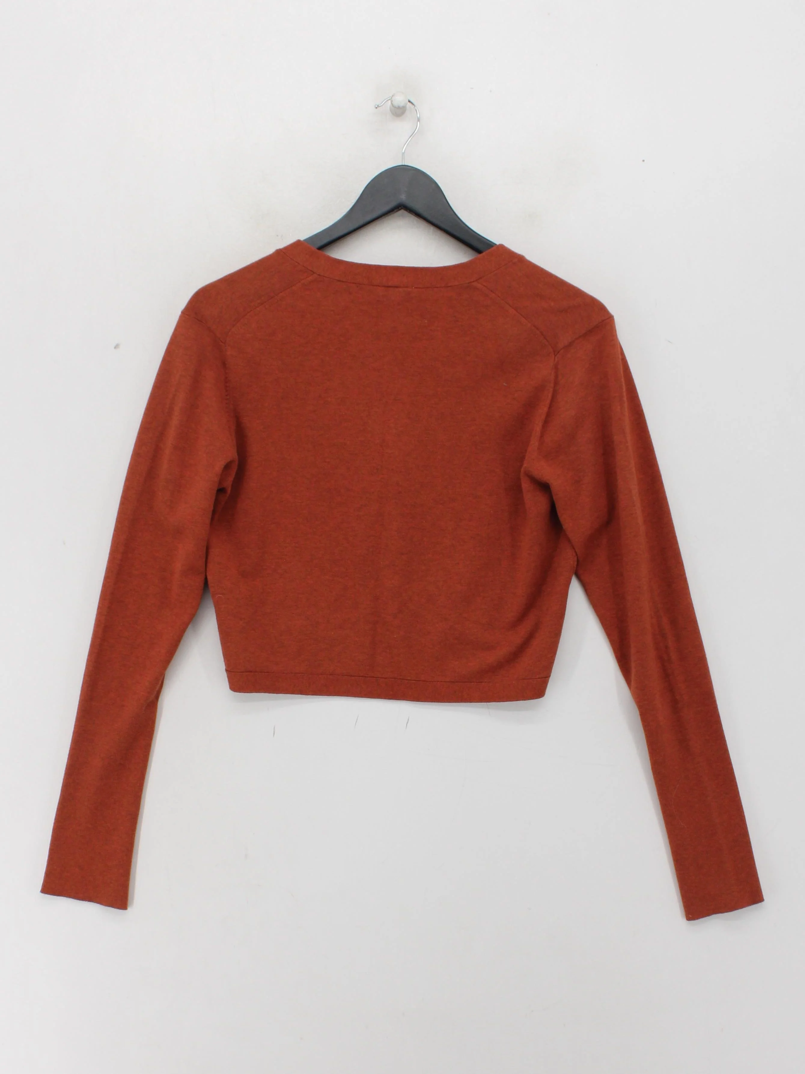 Whistles Women's Cardigan UK 4 Brown Cotton with Nylon, Elastane Cardigan - Image 2