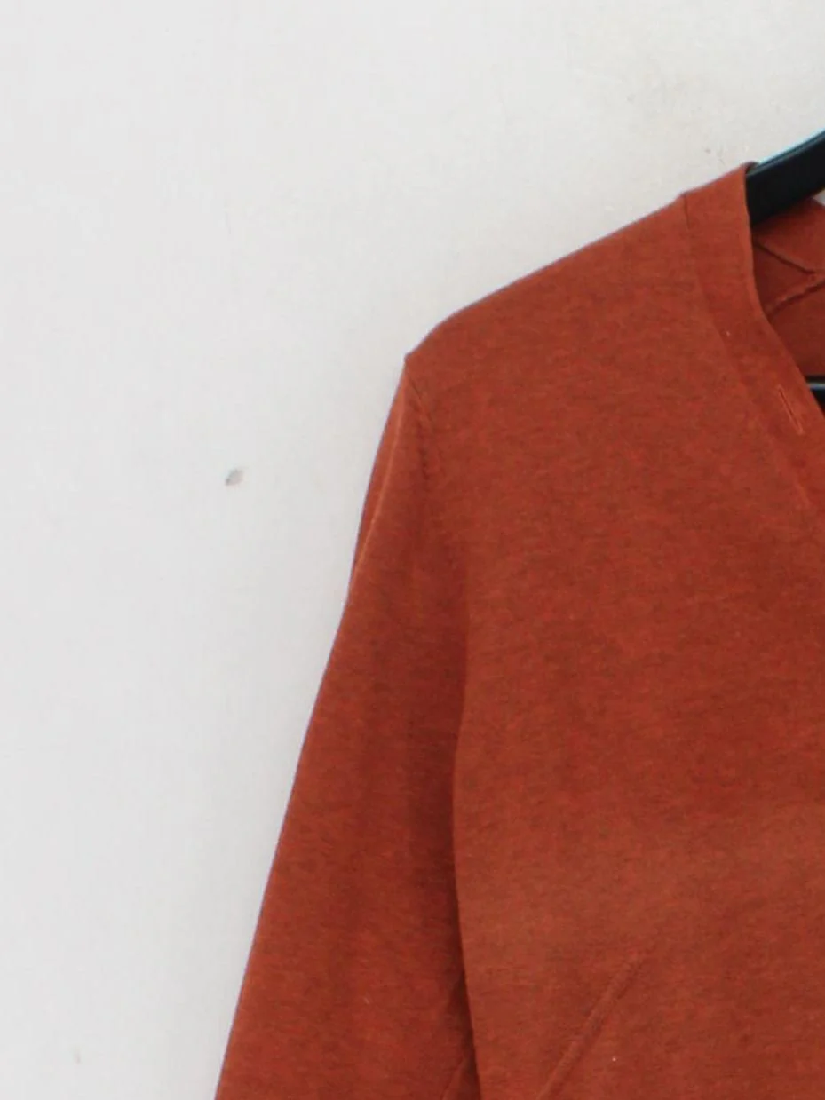 Whistles Women's Cardigan UK 4 Brown Cotton with Nylon, Elastane Cardigan - Image 4