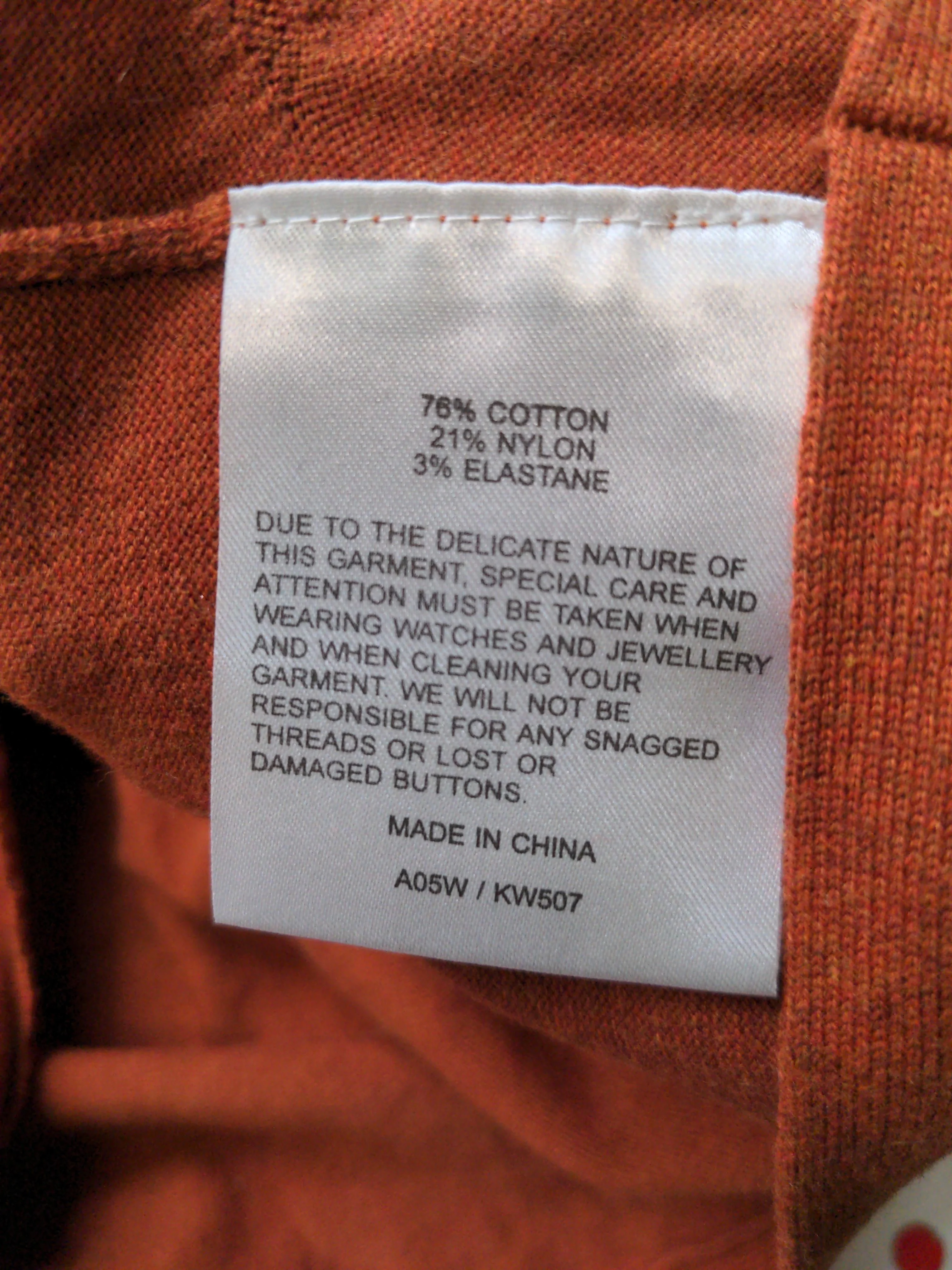 Whistles Women's Cardigan UK 4 Brown Cotton with Nylon, Elastane Cardigan - Image 6