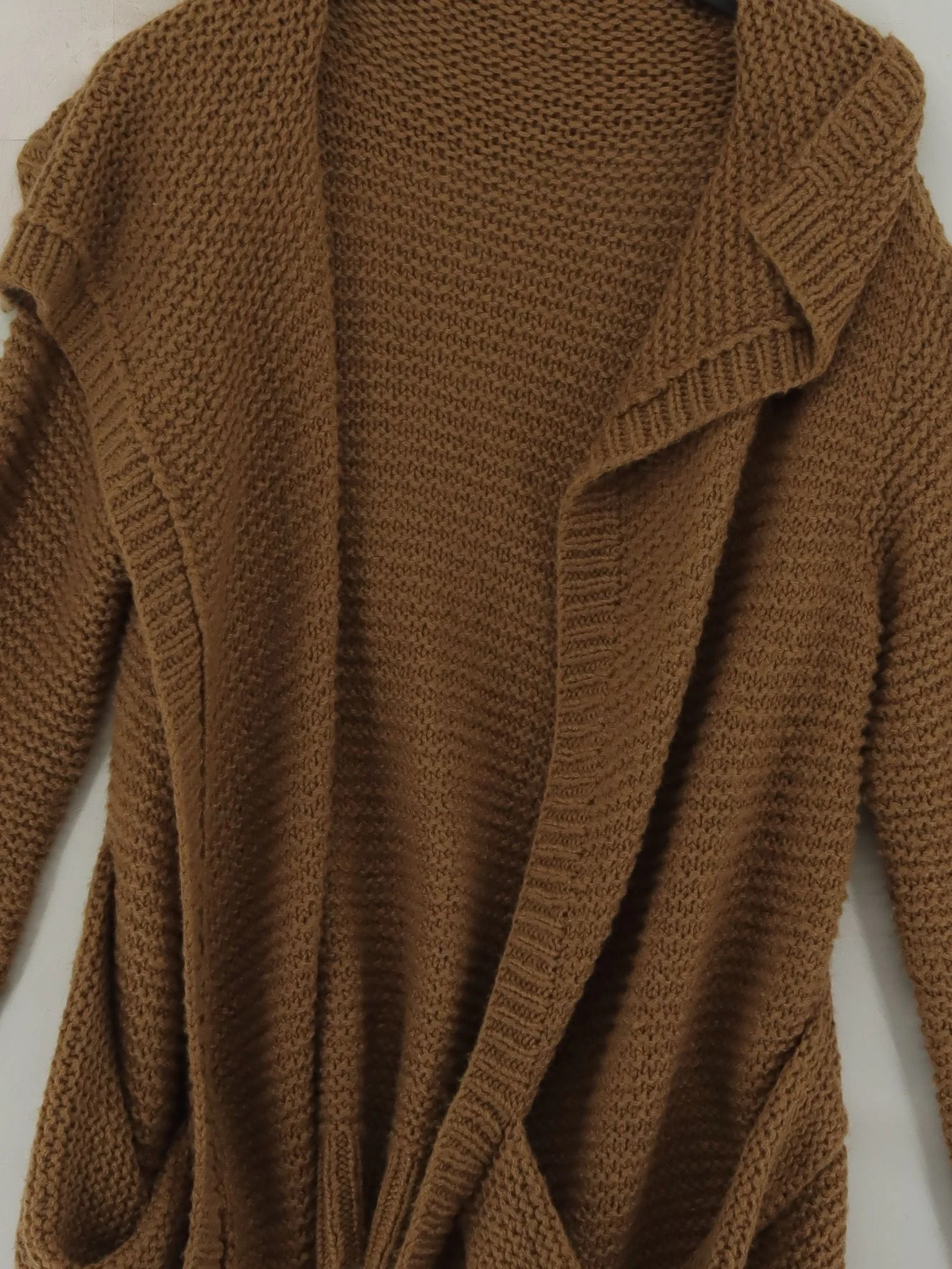 Whistles Women's Cardigan XL Brown Acrylic with Wool, Nylon Collared Cardigan - Image 3