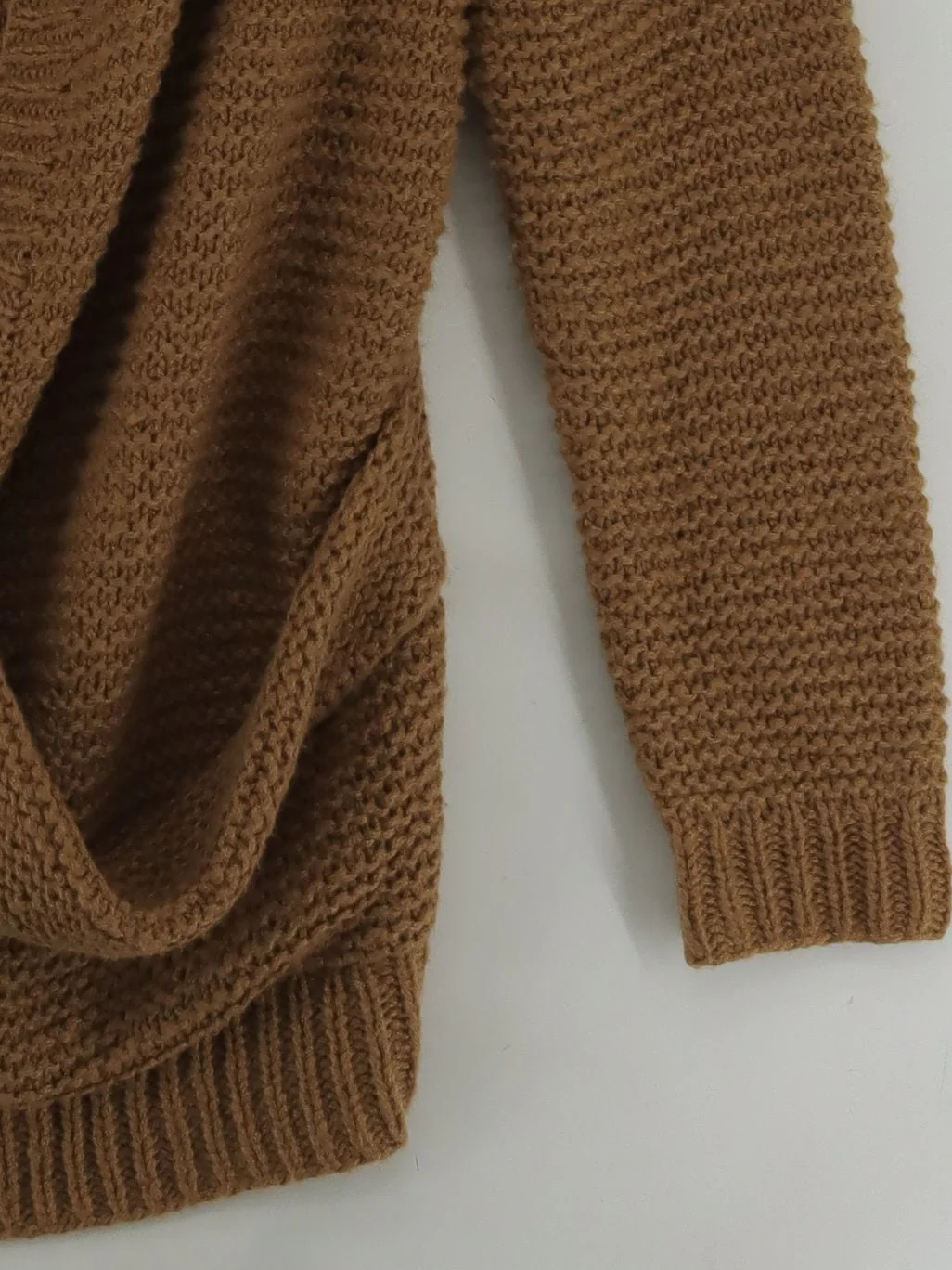 Whistles Women's Cardigan XL Brown Acrylic with Wool, Nylon Collared Cardigan - Image 4