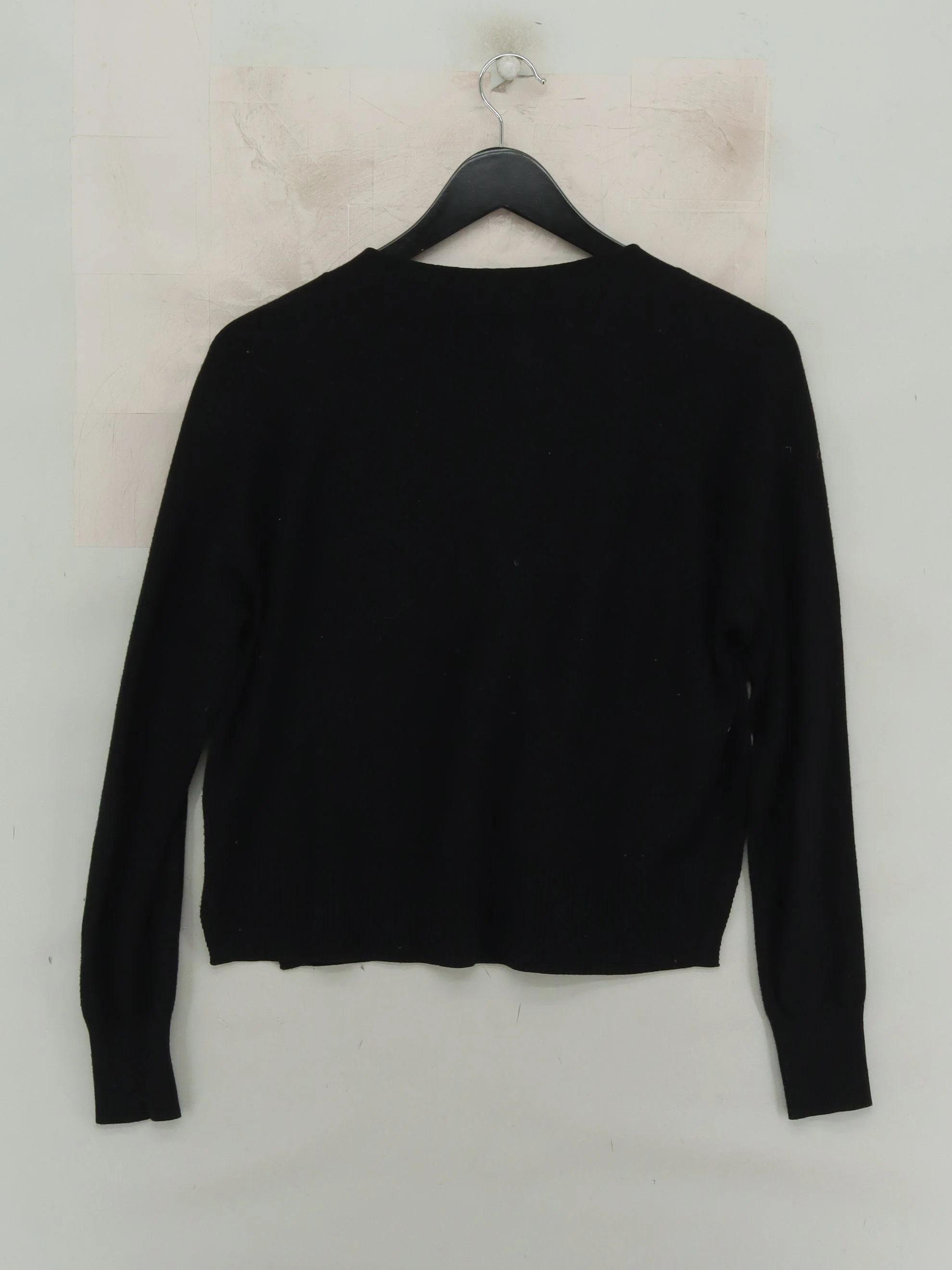 Whistles Women's Cardigan XS Black Cotton with Polyester V-Neck Cardigan - Image 2