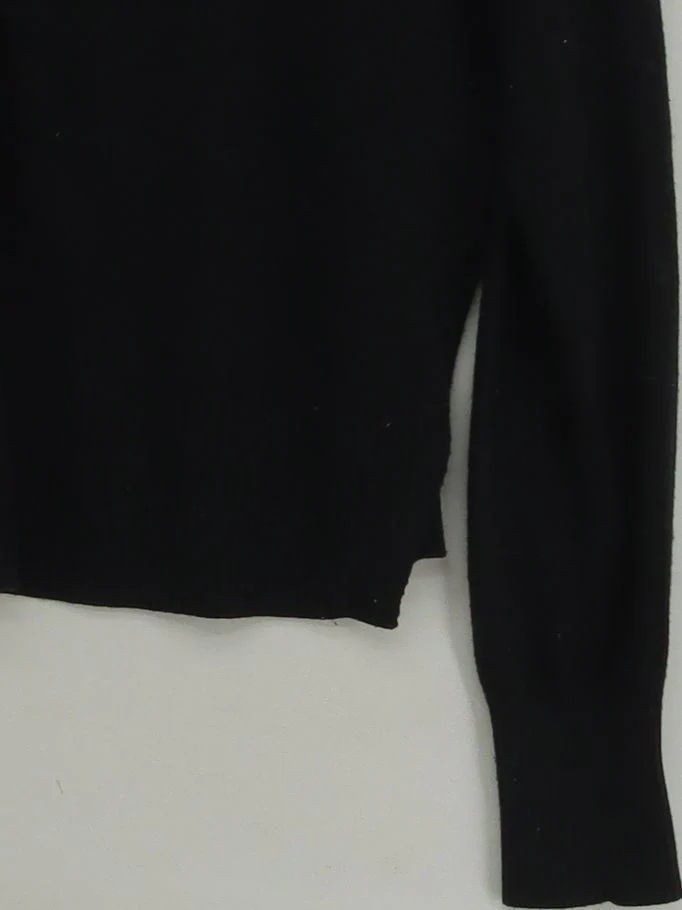 Whistles Women's Cardigan XS Black Cotton with Polyester V-Neck Cardigan - Image 4