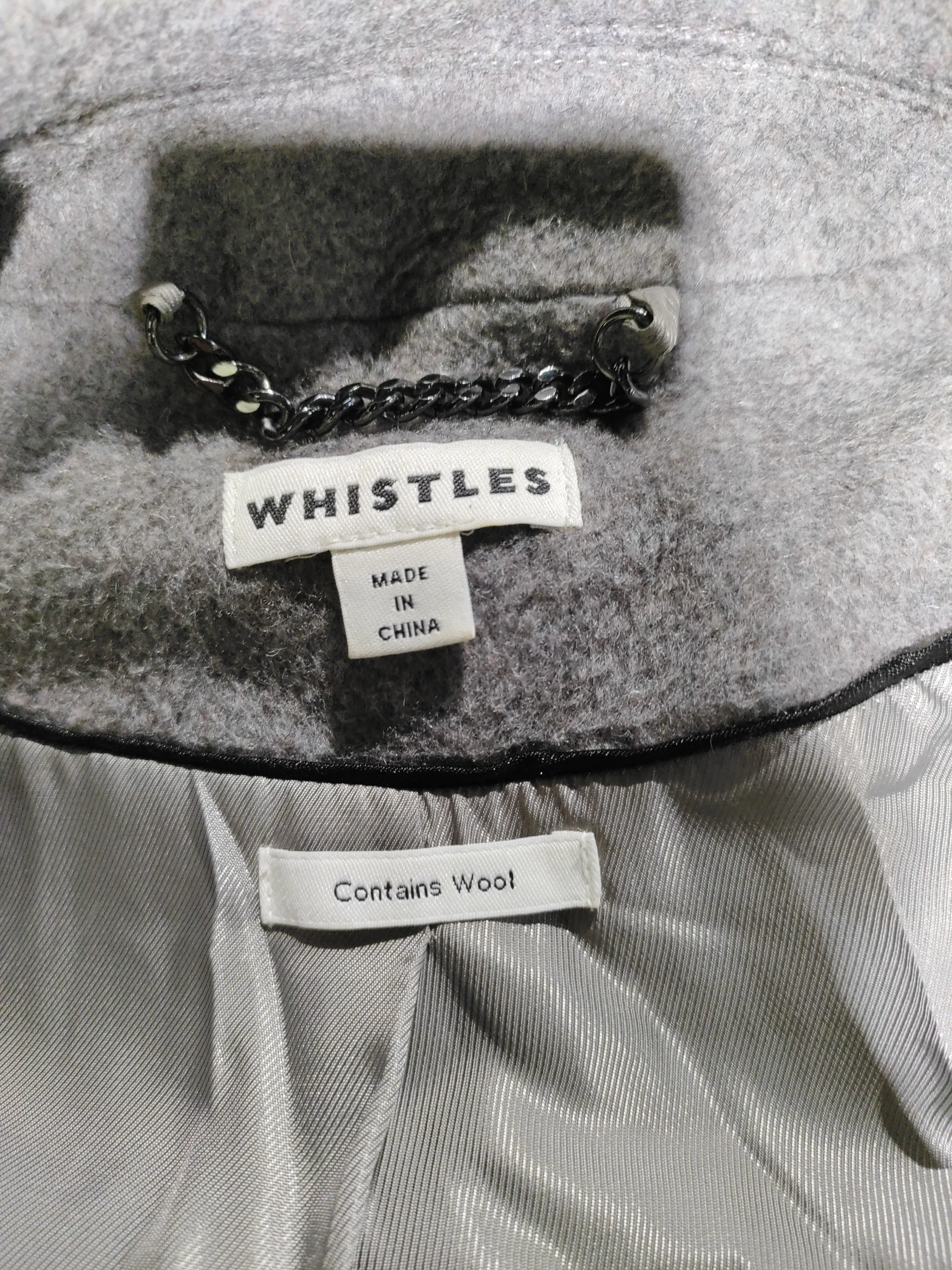 Whistles Women's Coat M Brown Wool with Viscose, Polyamide Overcoat - Image 5