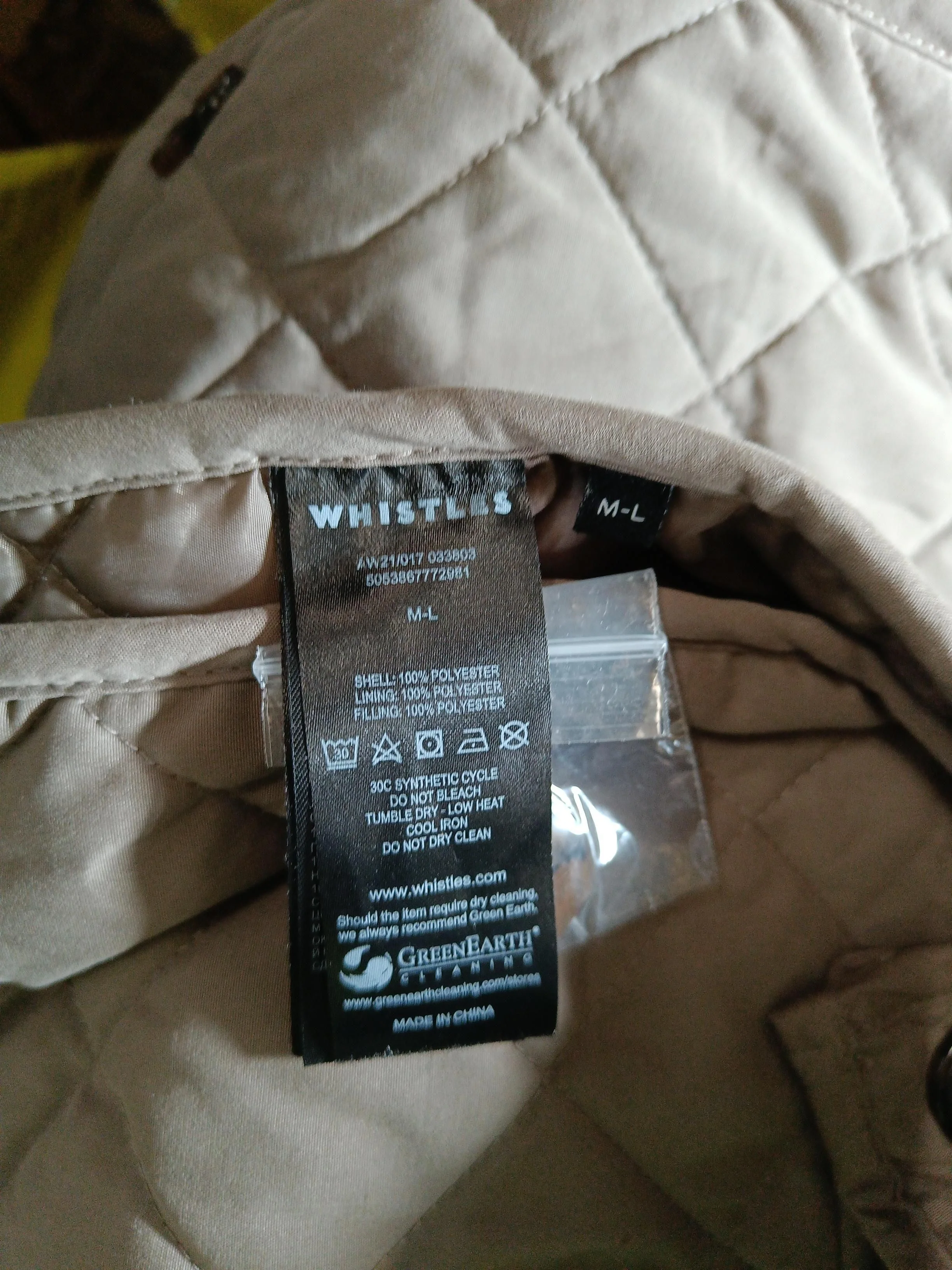 Whistles Women's Coat M Tan 100% Polyester Overcoat - Image 7