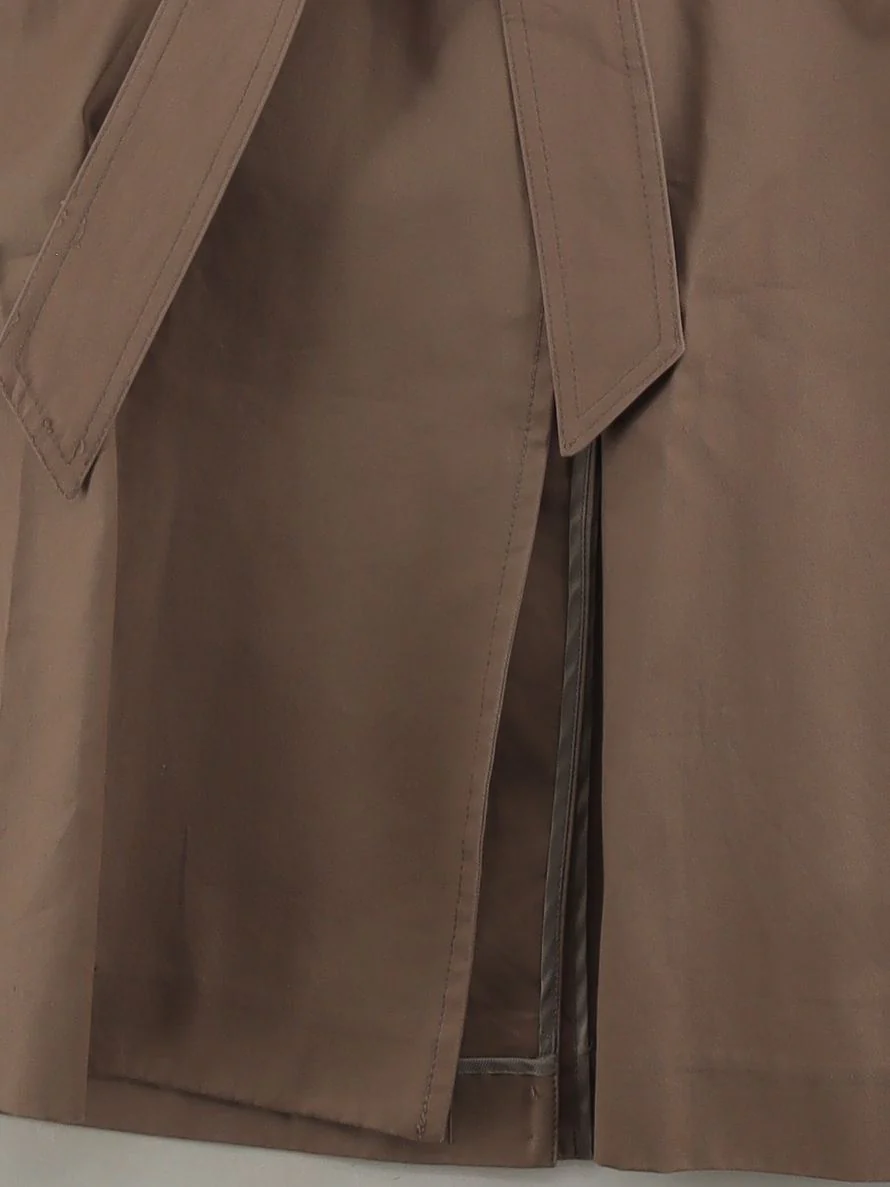 Whistles Women's Coat M Tan Cotton with Polyester, Viscose, Elastane Trench Coat - Image 4