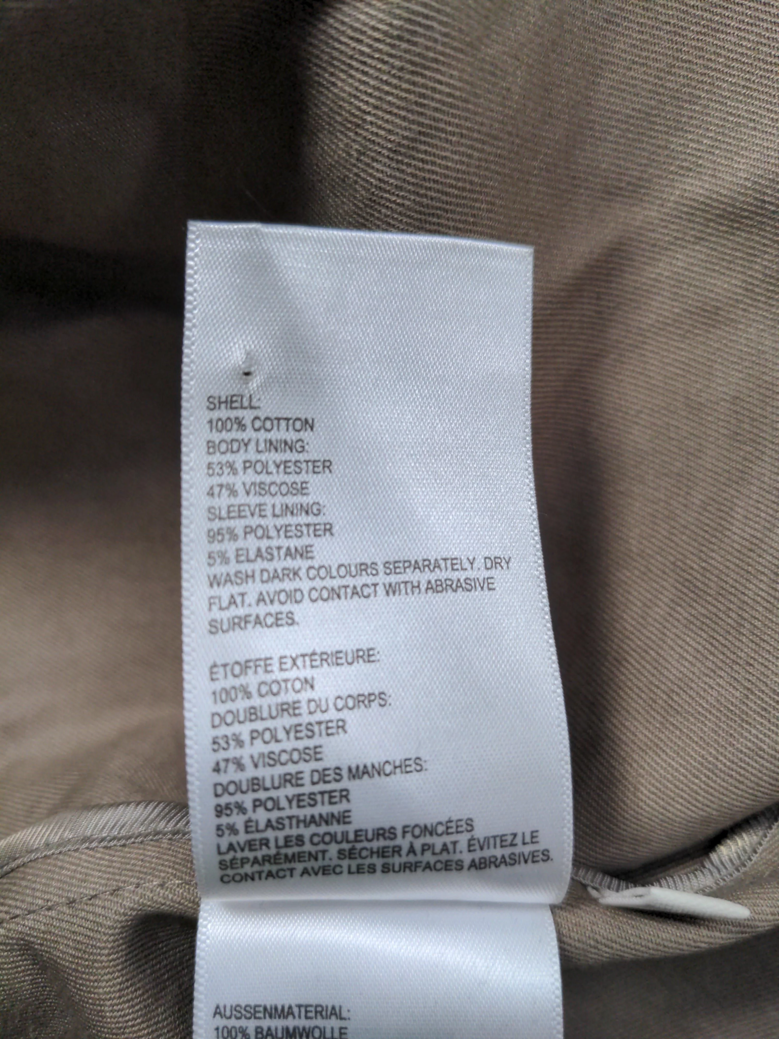 Whistles Women's Coat M Tan Cotton with Polyester, Viscose, Elastane Trench Coat - Image 7