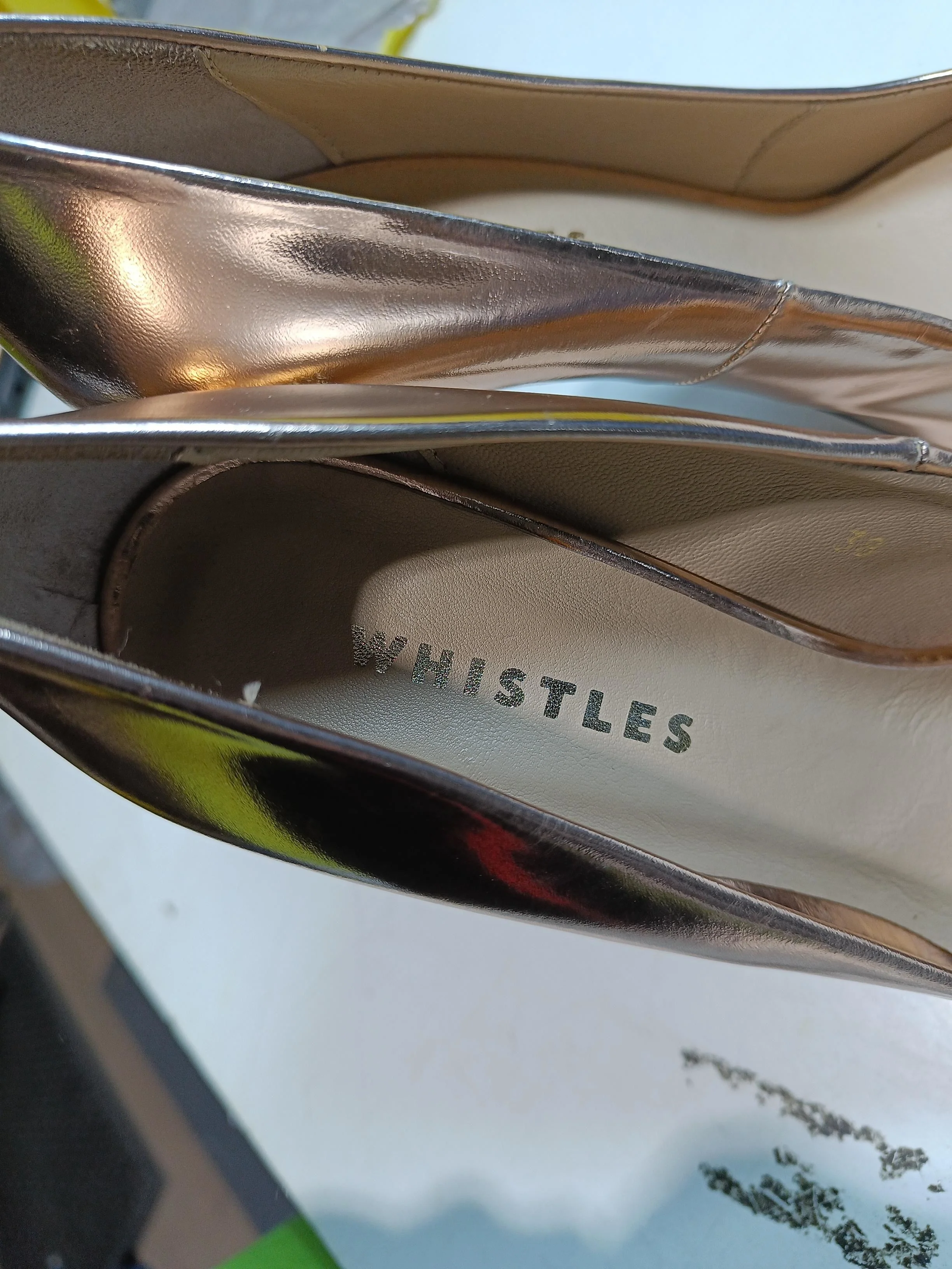 Whistles Women's Heels UK 5 Gold 100% Other Court - Image 10